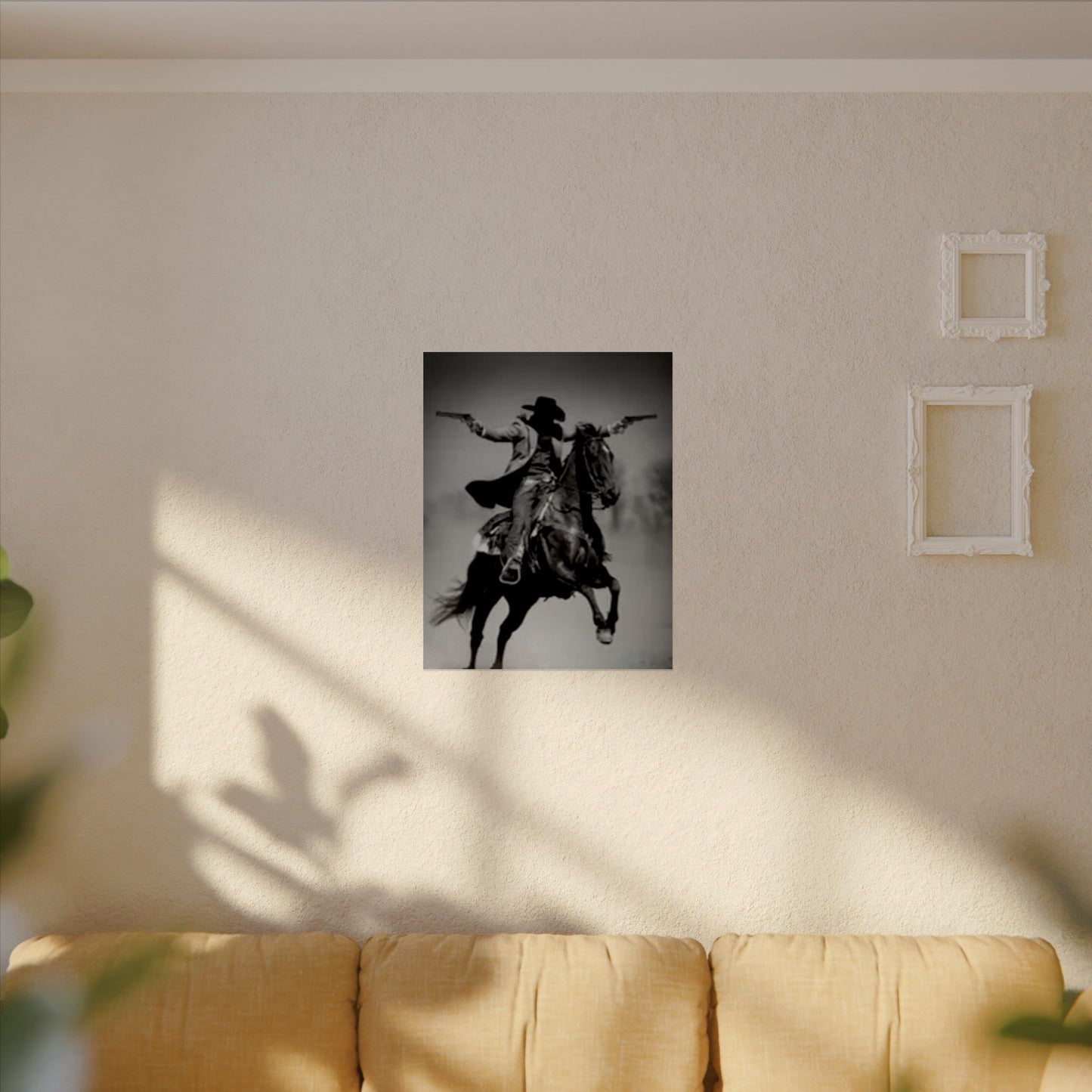 Smoke & Spurs – Western Textured Watercolor Matte Posters