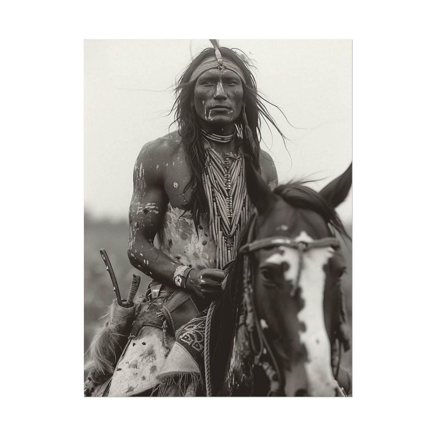 Spirit In The Saddle– Western Textured Watercolor Matte Posters