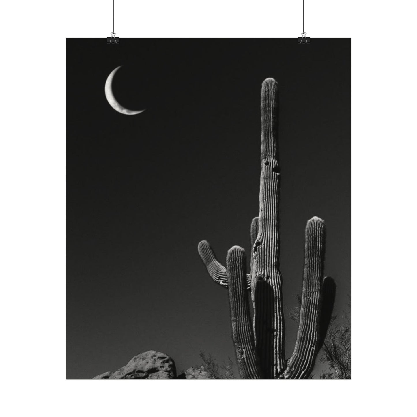 Desert Night Sky– Western Textured Watercolor Matte Posters