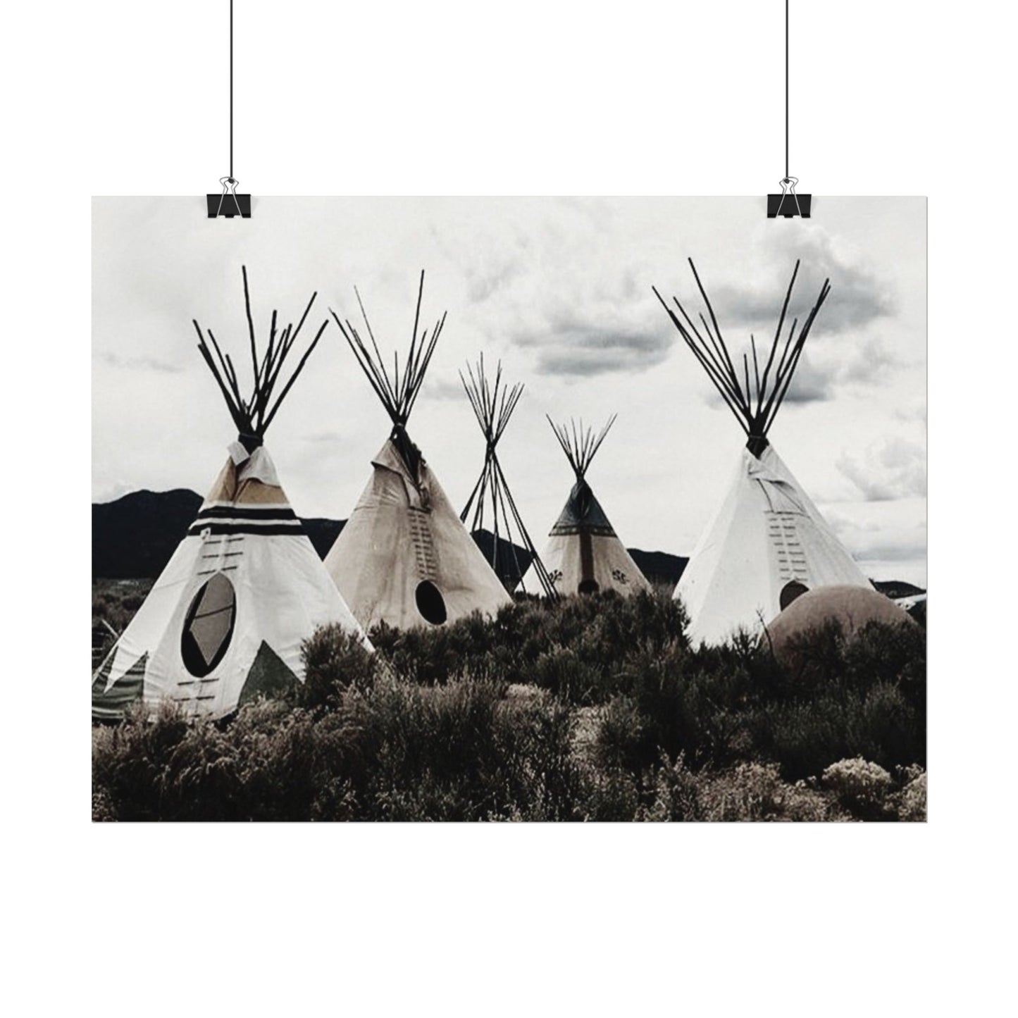 Echos Of The Plains– Western Textured Watercolor Matte Posters