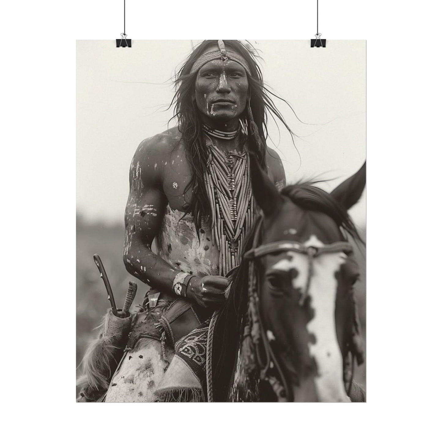 Spirit In The Saddle– Western Textured Watercolor Matte Posters