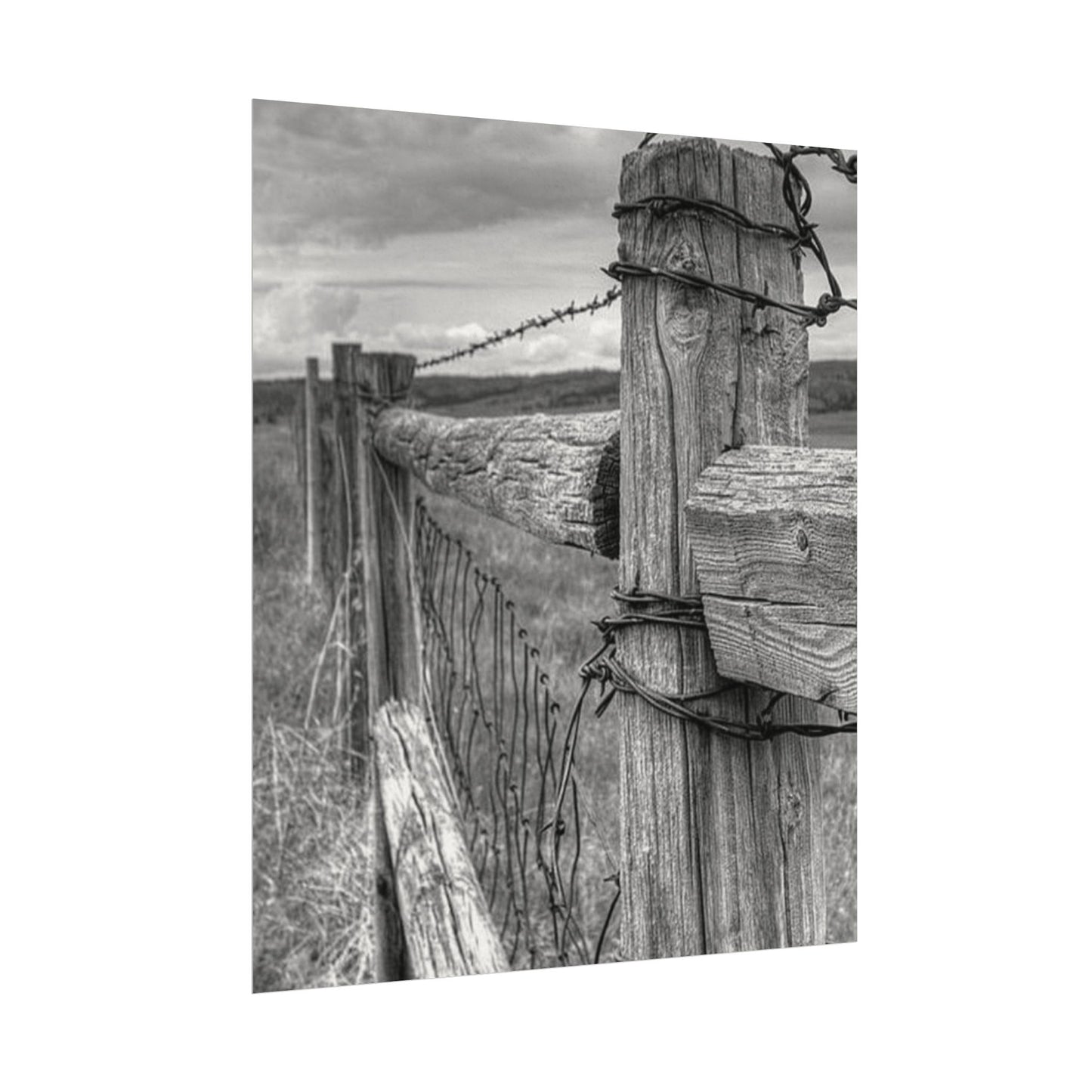 What Lies Between Frontiers– Western Textured Watercolor Matte Posters