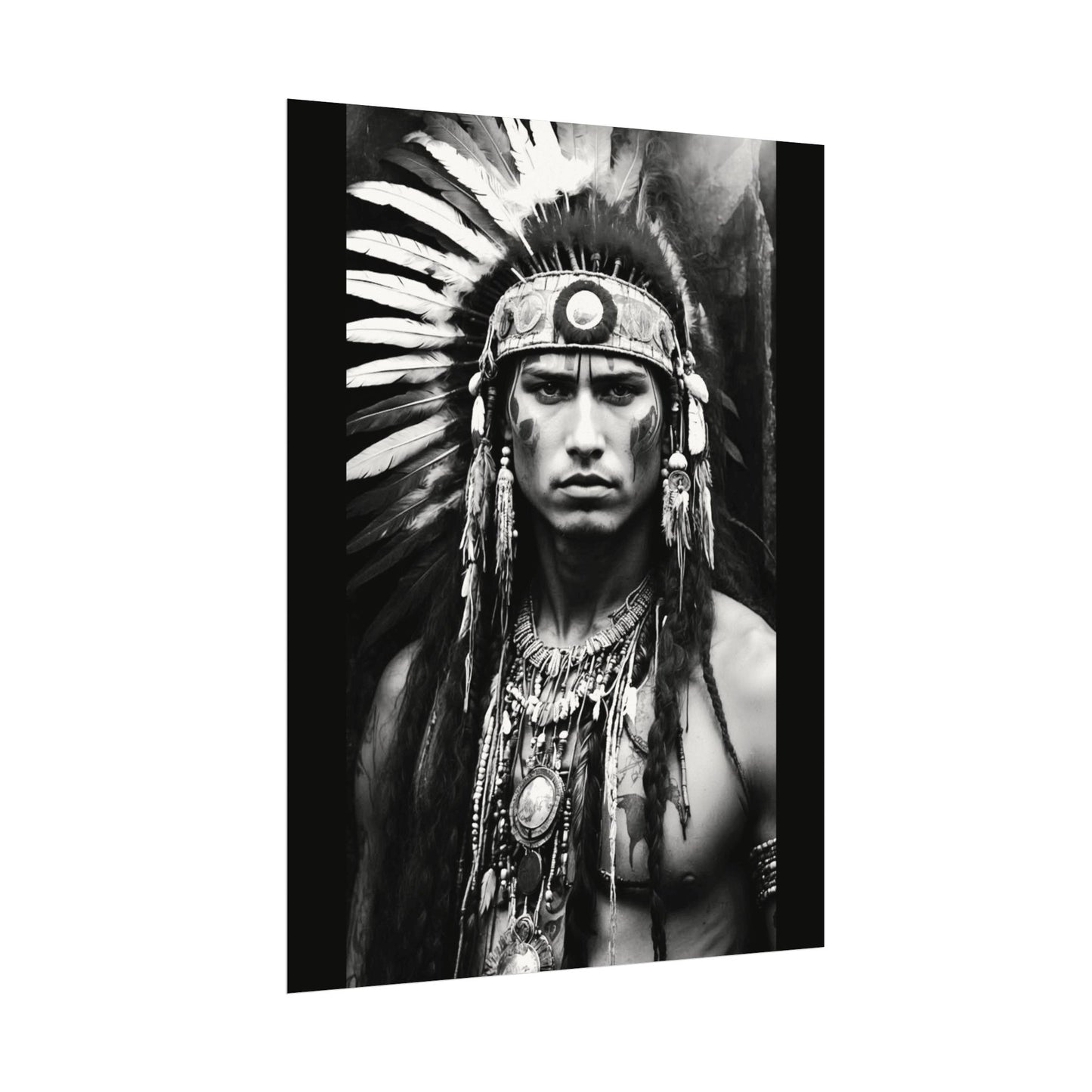 Strength In Stillness– Western Textured Watercolor Matte Posters