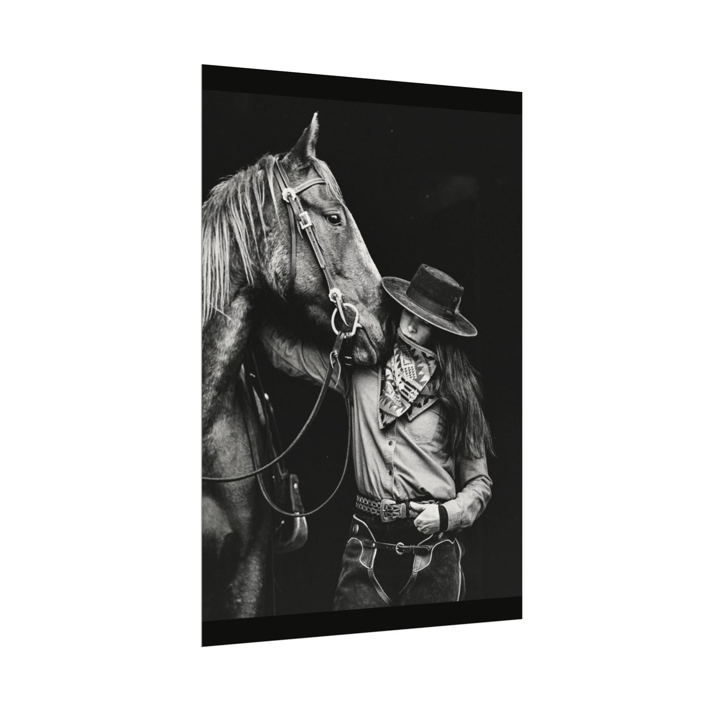 A Whisper Between Friends  – Western Textured Watercolor Matte Posters