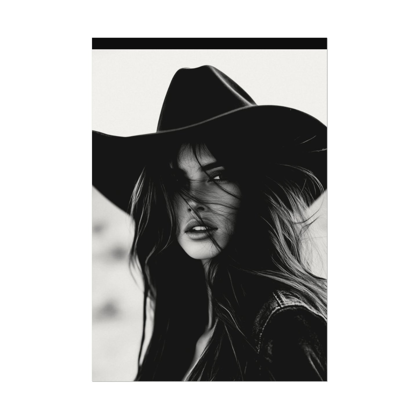 Smoldering Gaze – Western Textured Watercolor Matte Posters