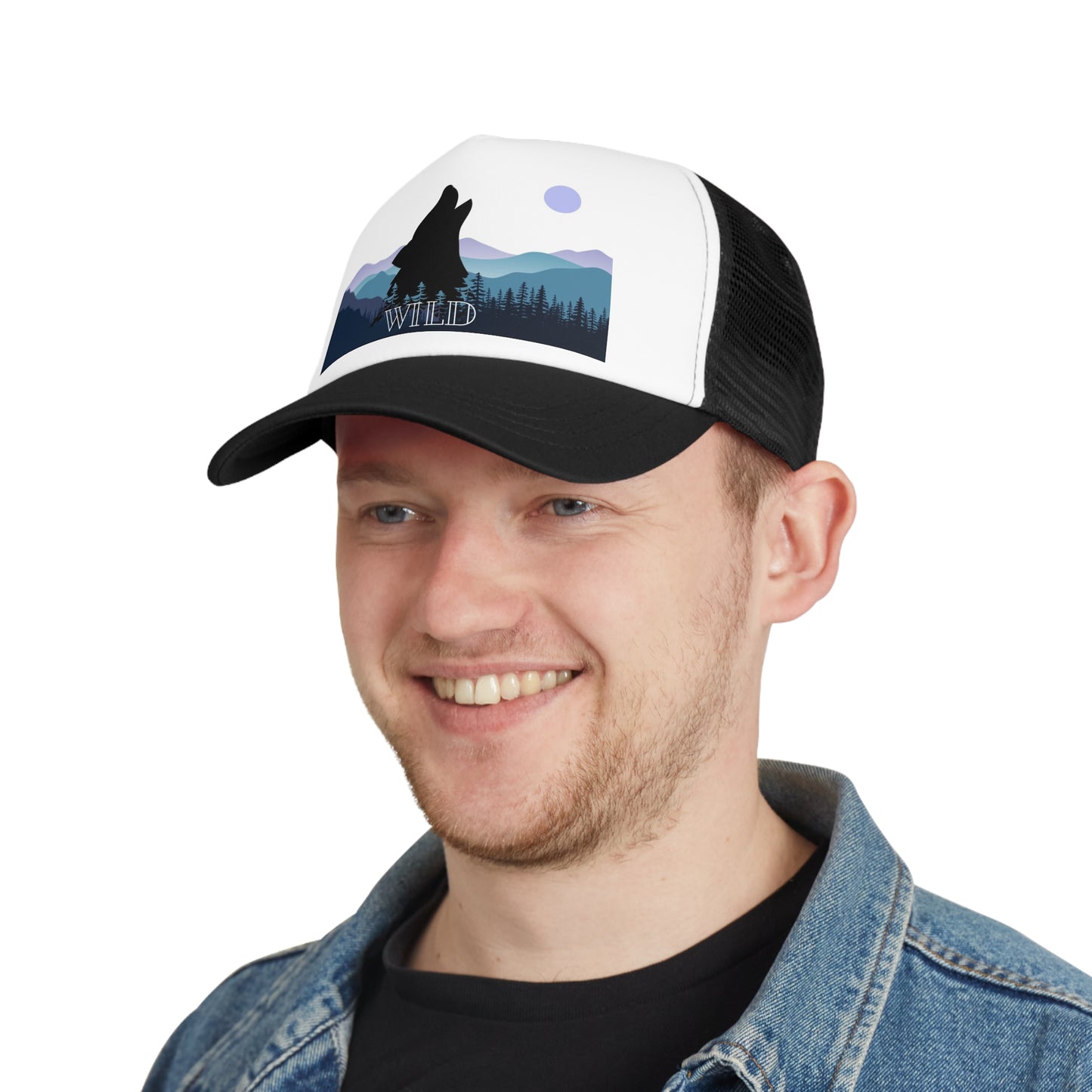 Howling Wolf, Retro Trucker Hat, His & Her Nature Lovers Gifts , Outdoor Accessory, Beer Lover Gift, Summer BBQ Essential