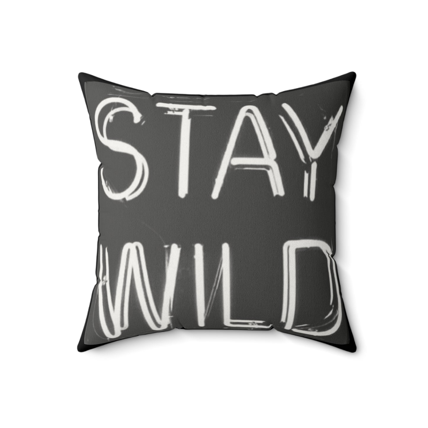 Wild Spirit Faux Suede Pillow, Cozy Home Decor, Motivational Cushion, Bohemian Bedroom Accessory, Unique Gift Idea, Stay Wild