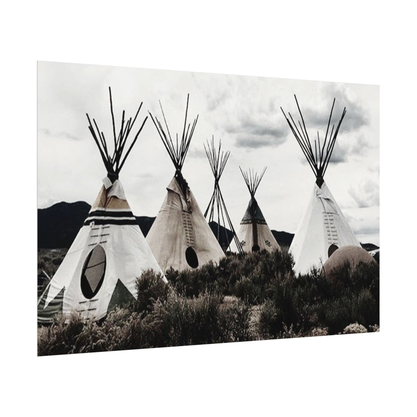 Echos Of The Plains– Western Textured Watercolor Matte Posters