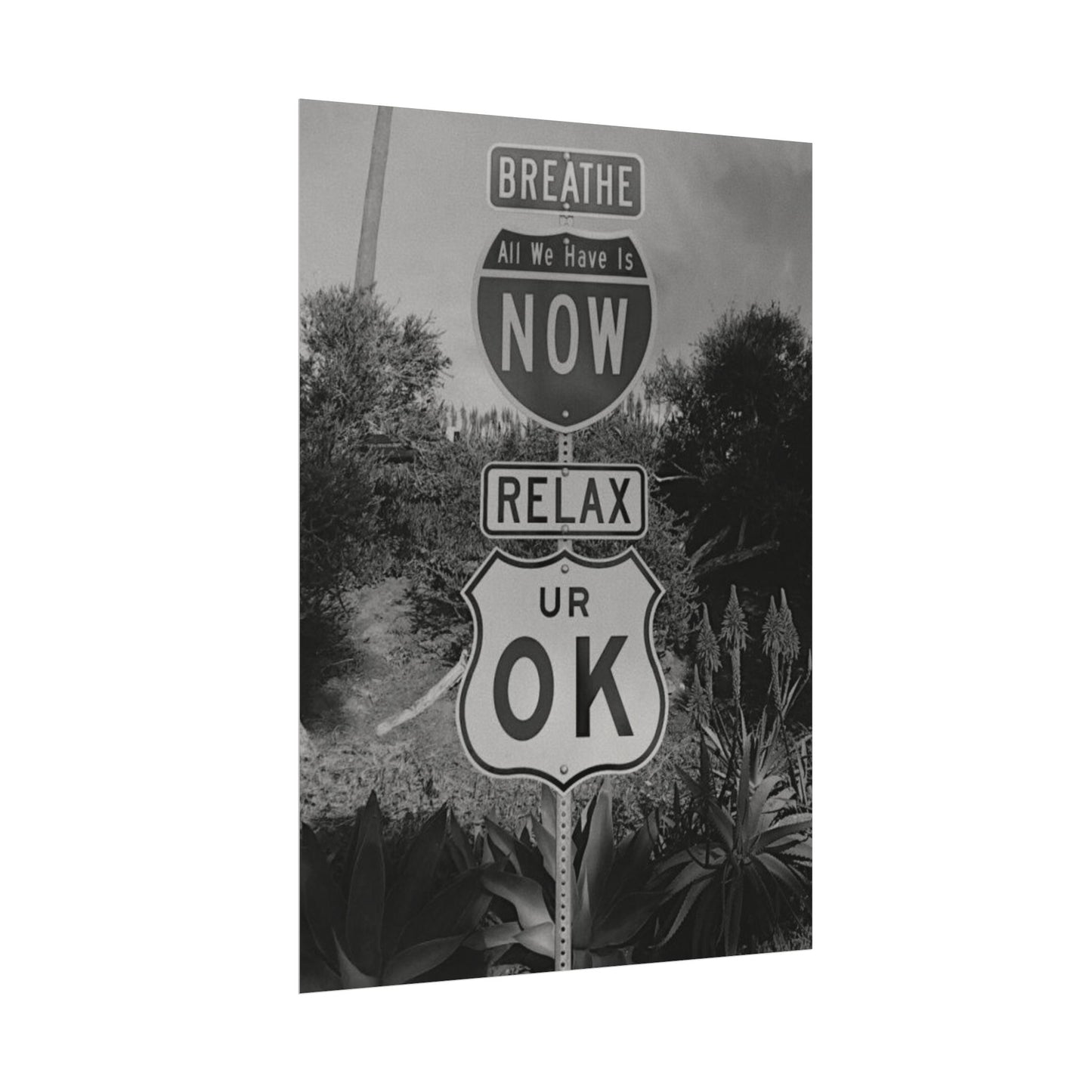 Here's Your Sign Textured Desert Watercolor Matte Posters