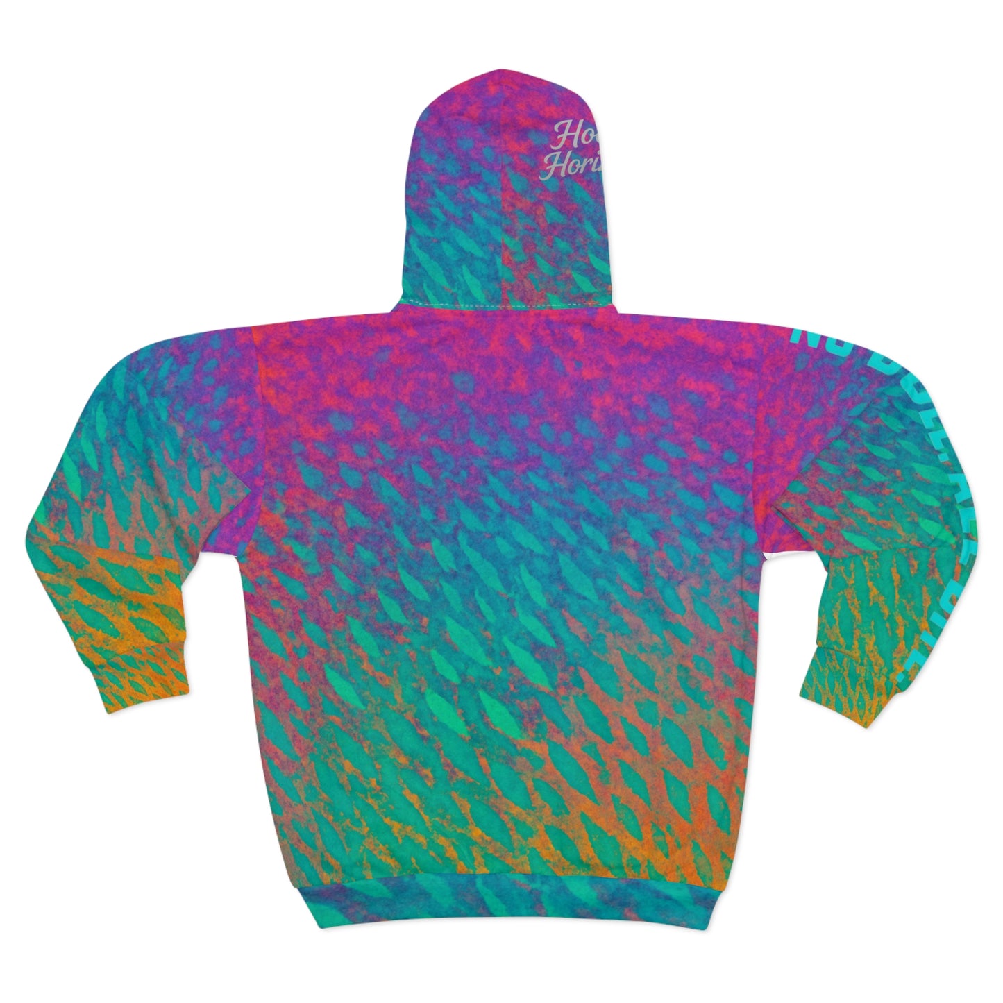 Deep Drift Hooked Horizon Co. Fishing Tee Colorful Tie-Dye Fishscale Parrot Fish Zip Hoodie, Gifts for Her Gifts for Him, Angler Gear