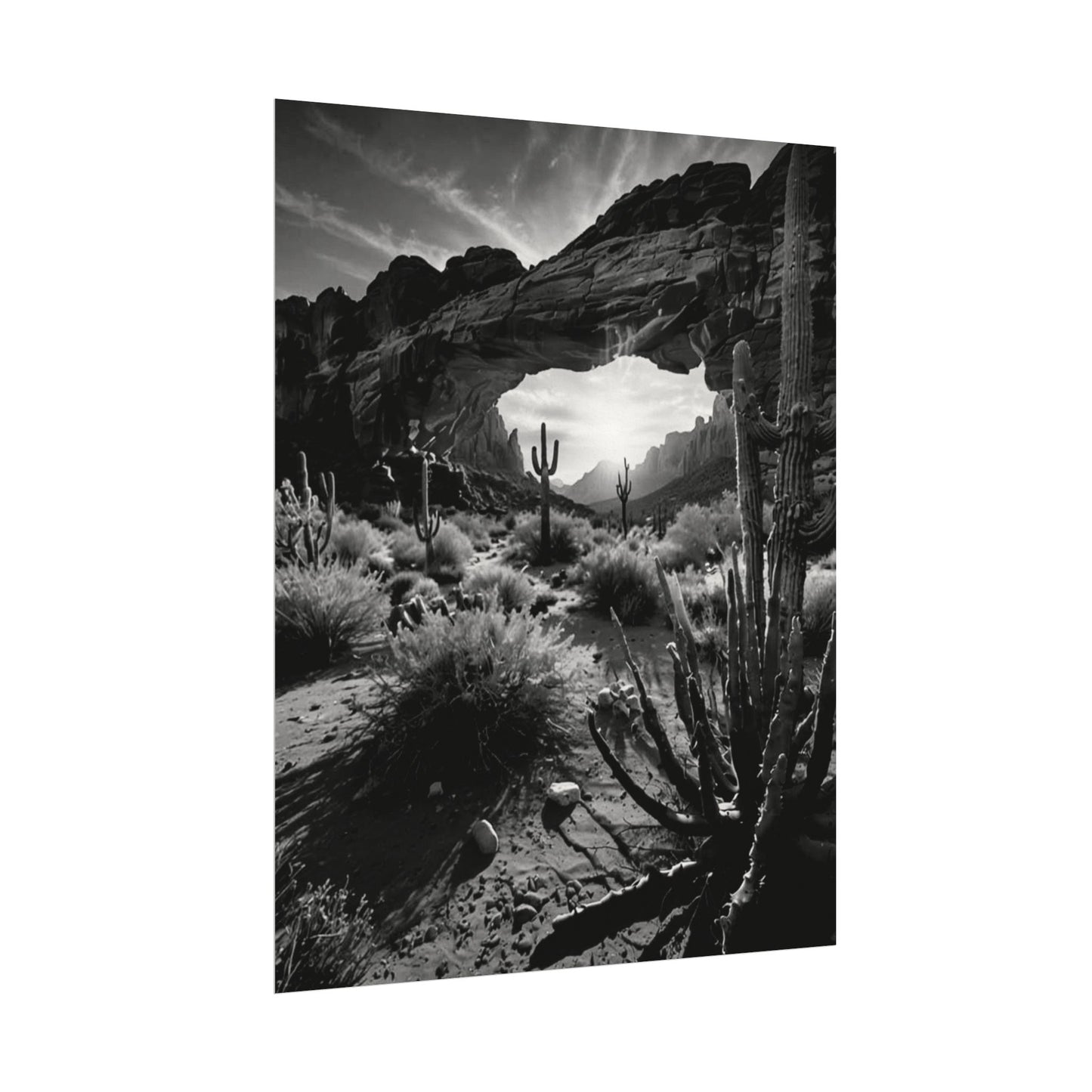 Desert Mornings – Western Textured Watercolor Matte Posters