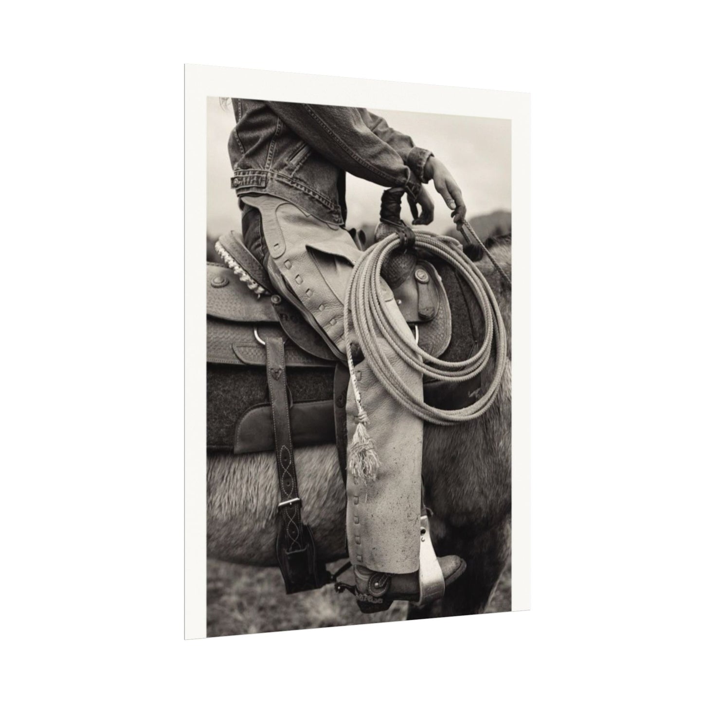 Back In The Saddle – Western Textured Watercolor Matte Posters