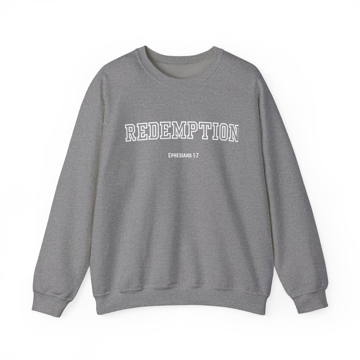 Cozy Redemption Crewneck Sweatshirt - Perfect for Faith-inspired Fashion, Casual Wear, Bible Study, Gift for Friends, Church Events,