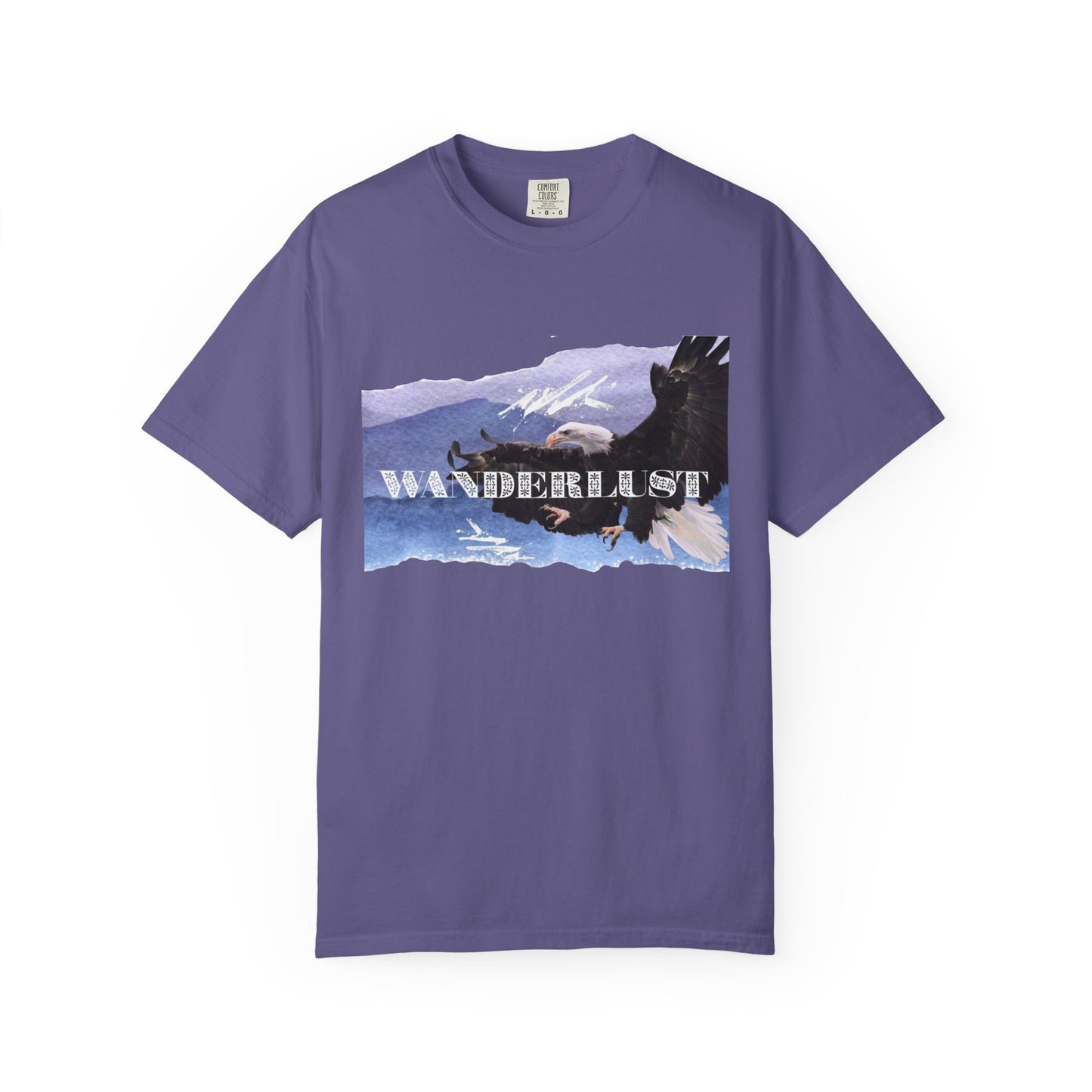 Soaring High Wildlife Adventure Tee Unisex Garment-Dyed T-shirt, Boho Nature Tee, Camping Shirt, Adventure Apparel, Gift for Wilderness Lovers, Angler Lover Giftd