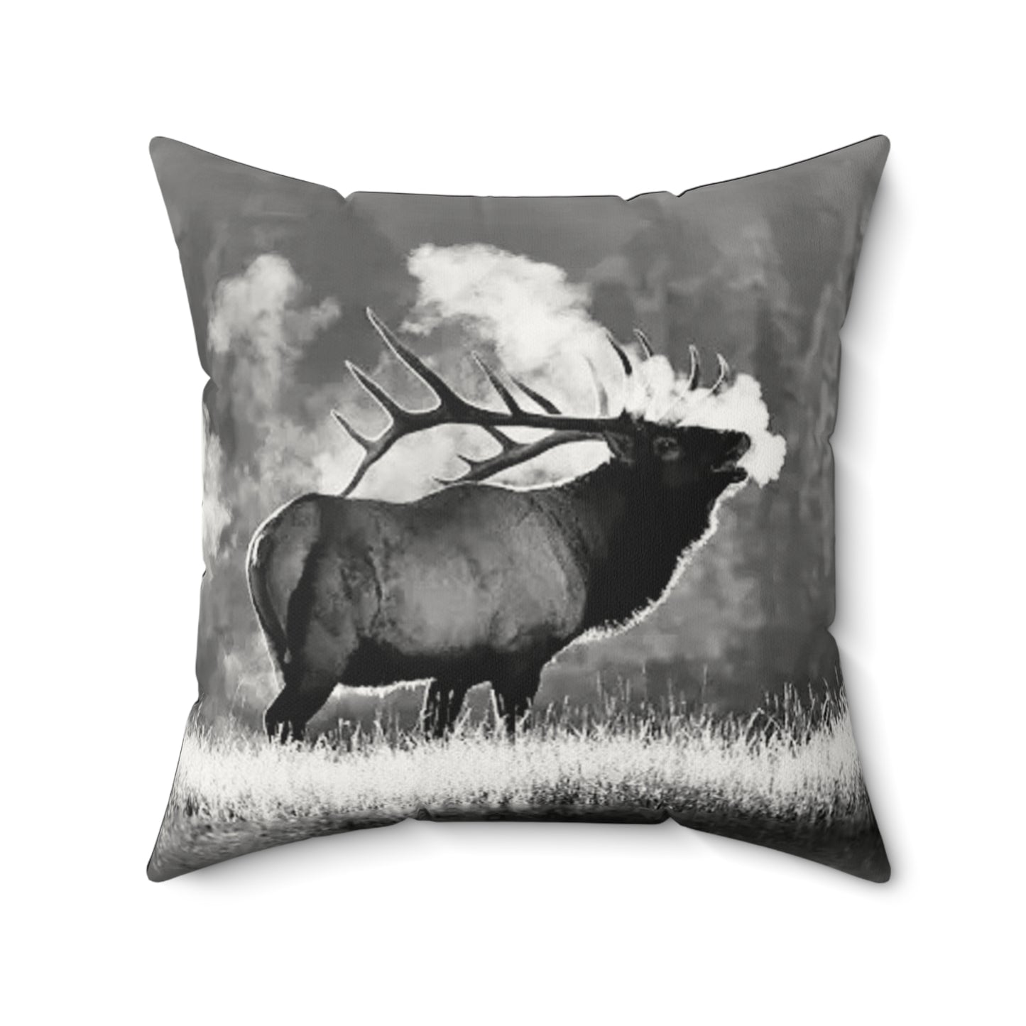 2 In 1 Elk & Morning Mist Faux Suede Pillow, Cozy Home Decor, Motivational Cushion, Bohemian Bedroom Accessory, Unique Gift Idea, Stay Wild