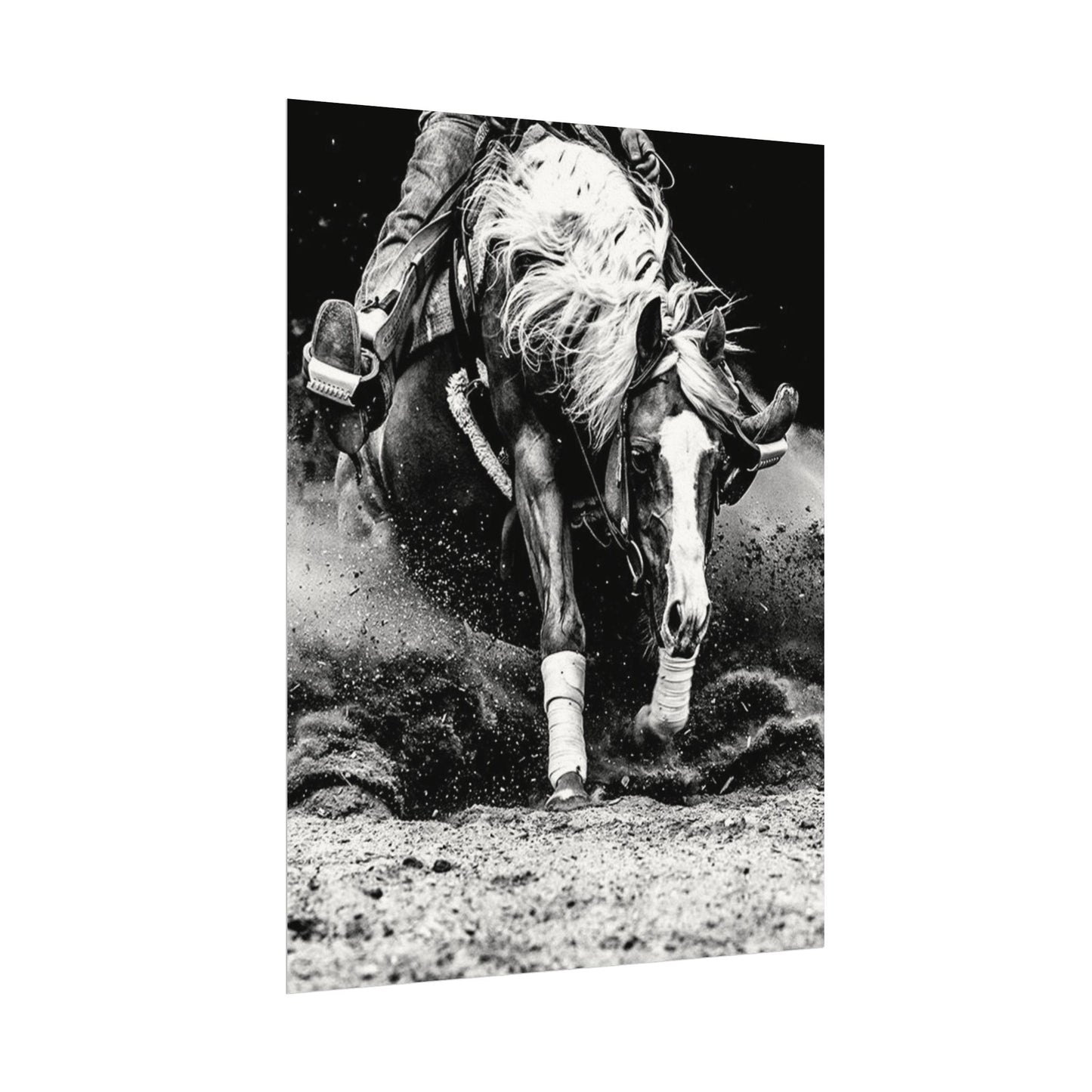 Burning The Barrel – Western Textured Watercolor Matte Posters