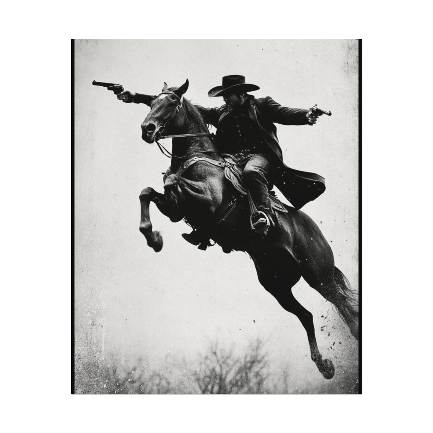 High Noon Pistols  – Western Textured Watercolor Matte Posters