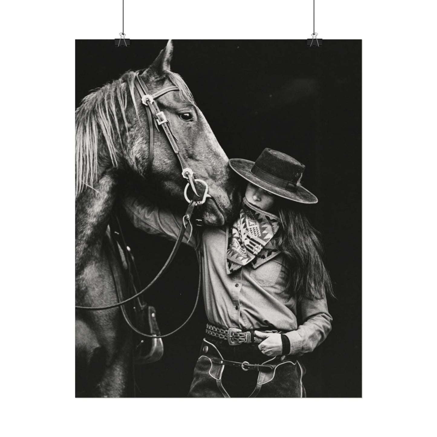 A Whisper Between Friends  – Western Textured Watercolor Matte Posters