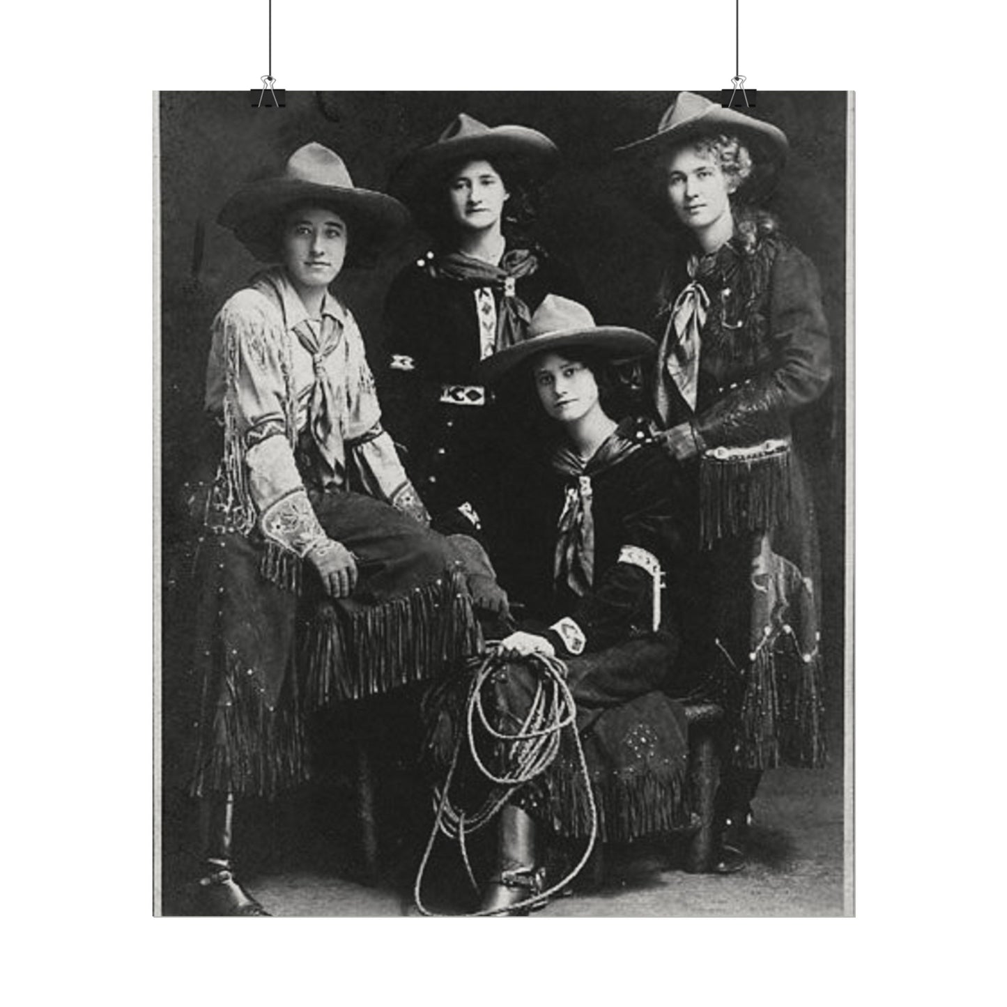 Daughters Of The Frontier – Western Textured Watercolor Matte Posters