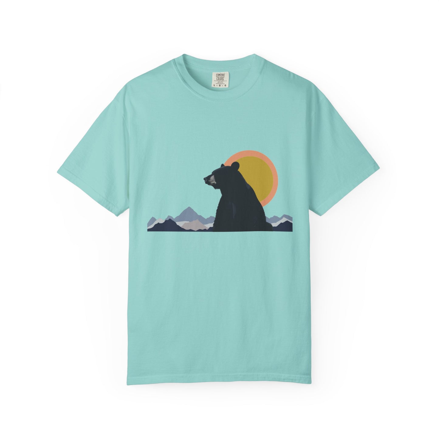 Bear Wildlife Adventure Tee Unisex Garment-Dyed T-shirt, Boho Nature Tee, Camping Shirt, Adventure Apparel, Gift for Wilderness Lovers