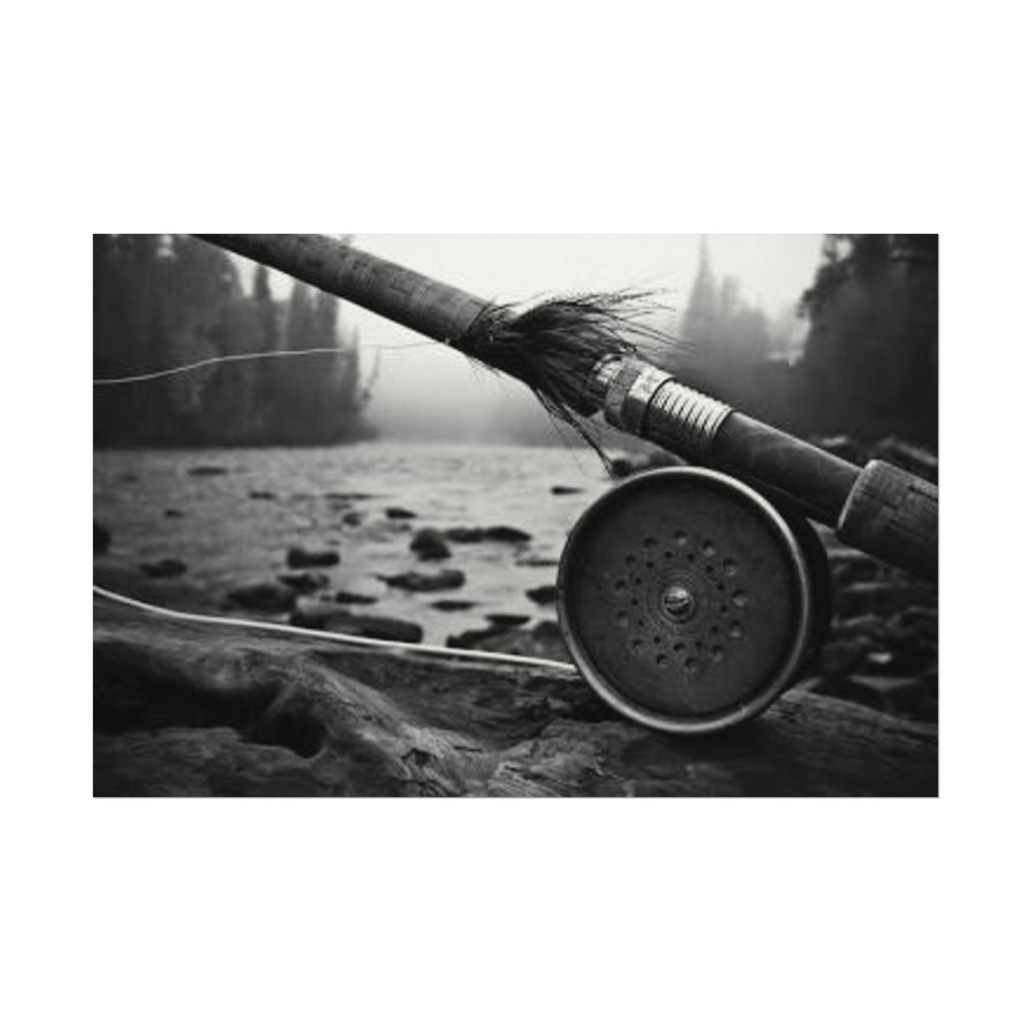 A River Runs Through It– Western Textured Watercolor Matte Posters