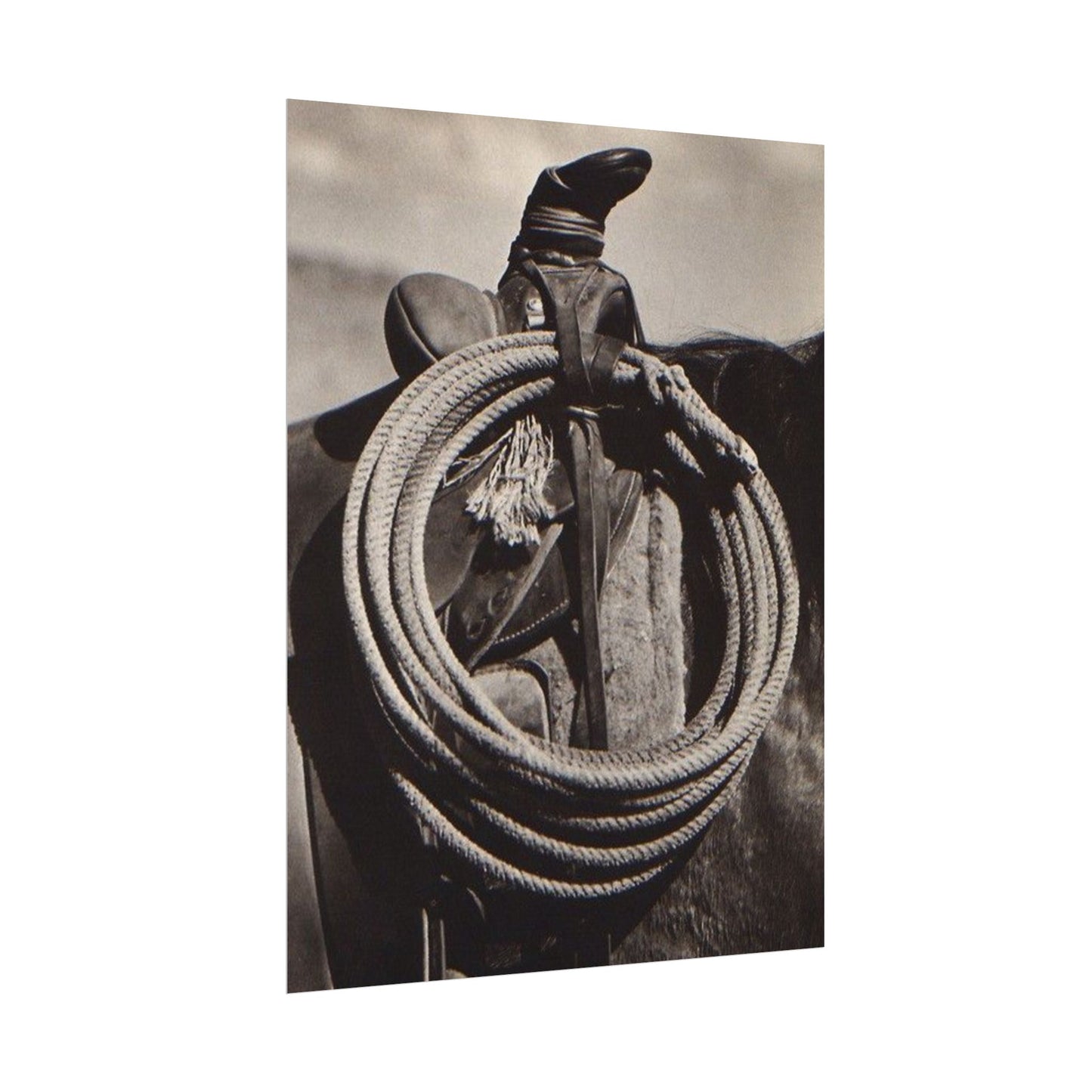 Rope & Leather – Western Textured Watercolor Matte Posters