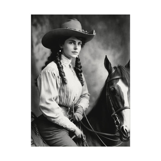 The Prairie Heiress – Western Textured Watercolor Matte Posters