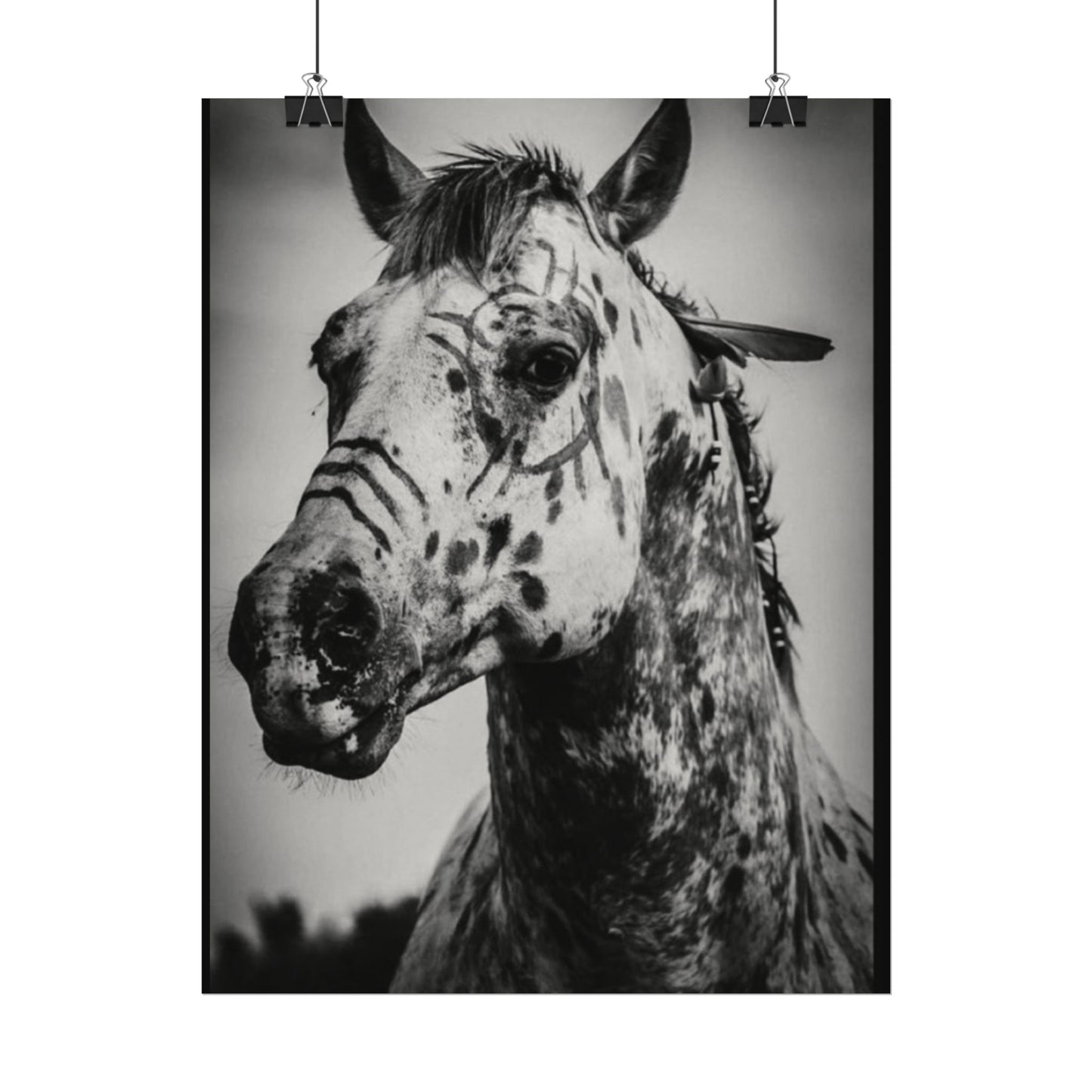 Pale Rider – Western Textured Watercolor Matte Posters