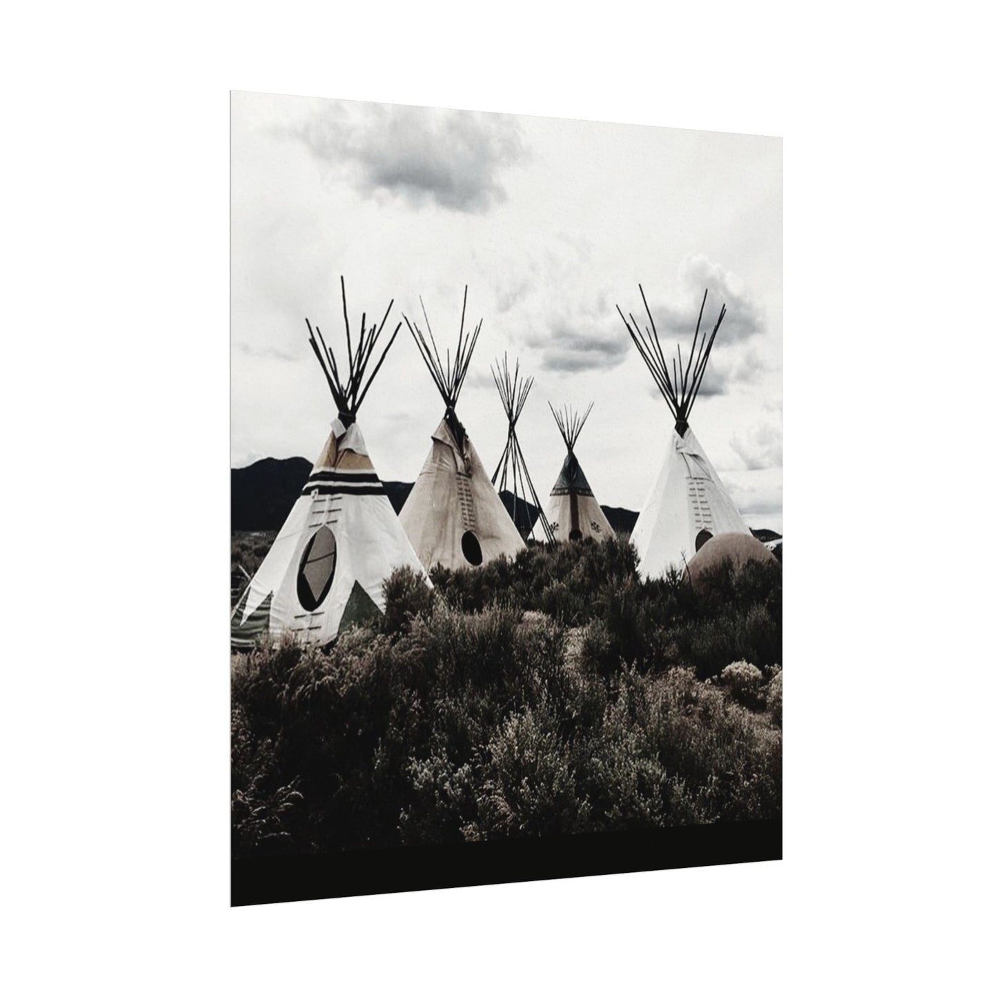Echos Of The Plains– Western Textured Watercolor Matte Posters