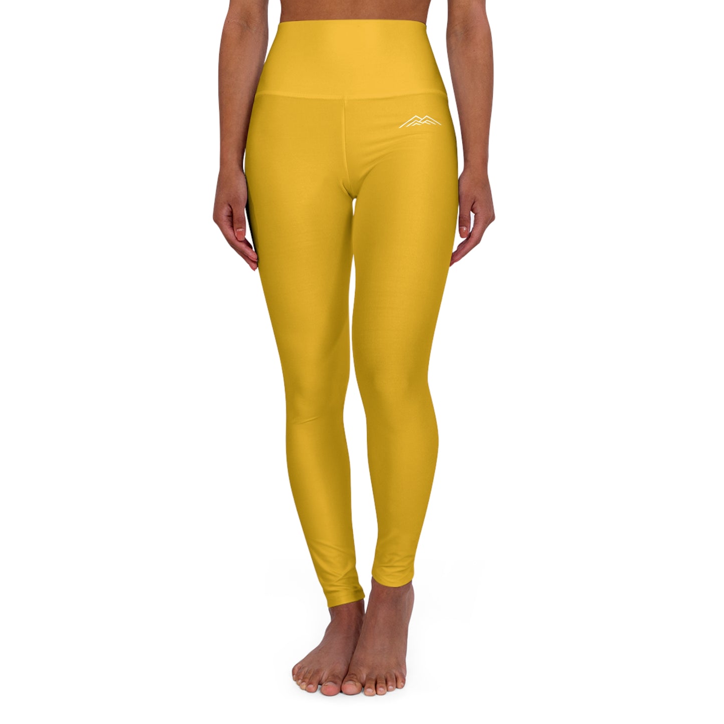 Golden Yellow Adventure Awaits High Waisted Yoga Leggings - Purple, Comfortable Activewear, Fitness Pants, Ideal for Gym, Yoga, and Weekend Brunch