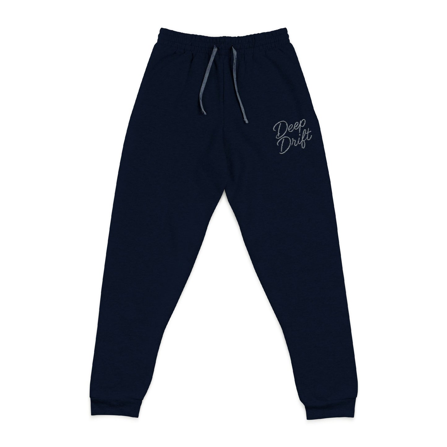 Deep Drift Embroidered 'Bone Daddy' Grey Joggers — Casual Comfort Sweatpants