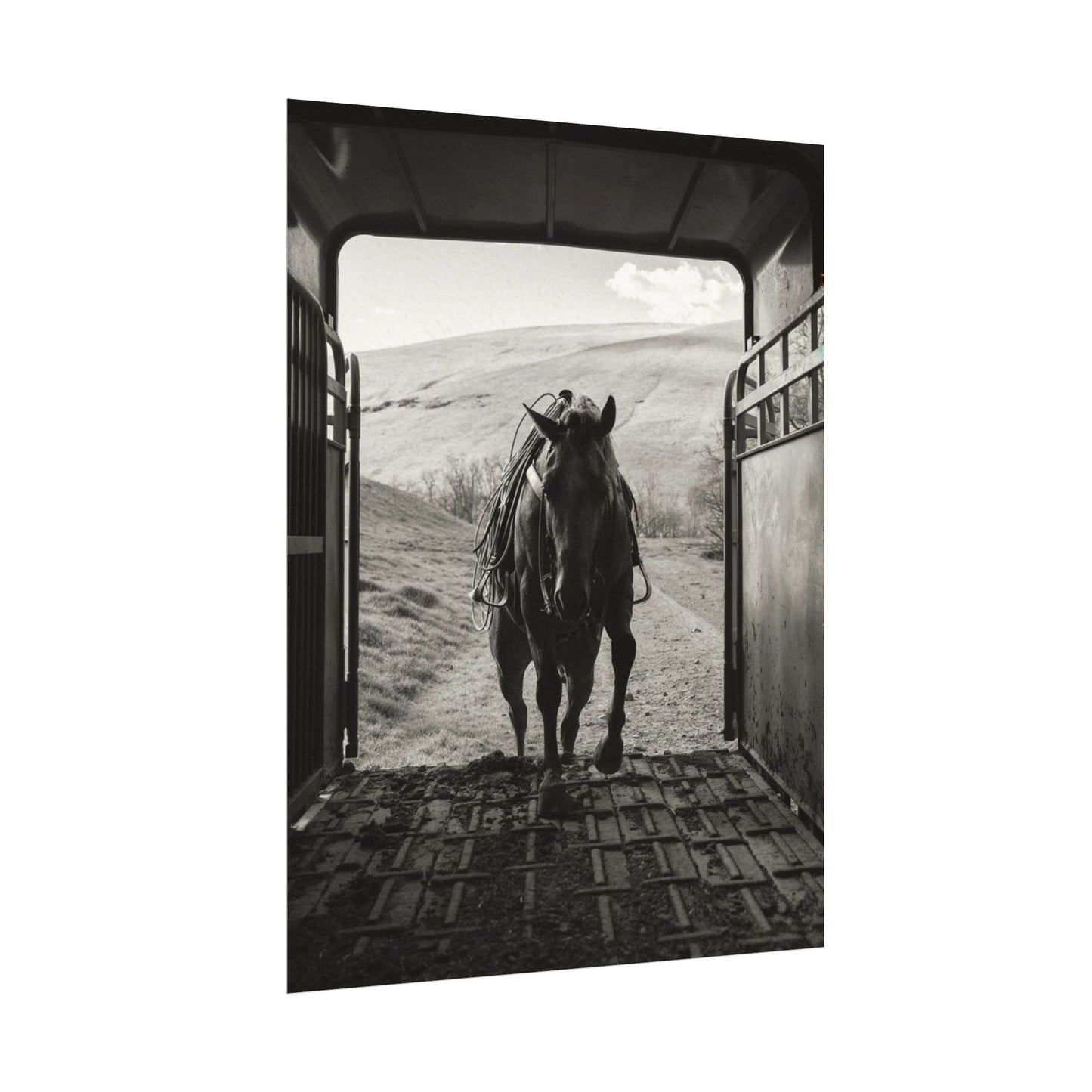 Leathered & Loaded – Western Textured Watercolor Matte Posters