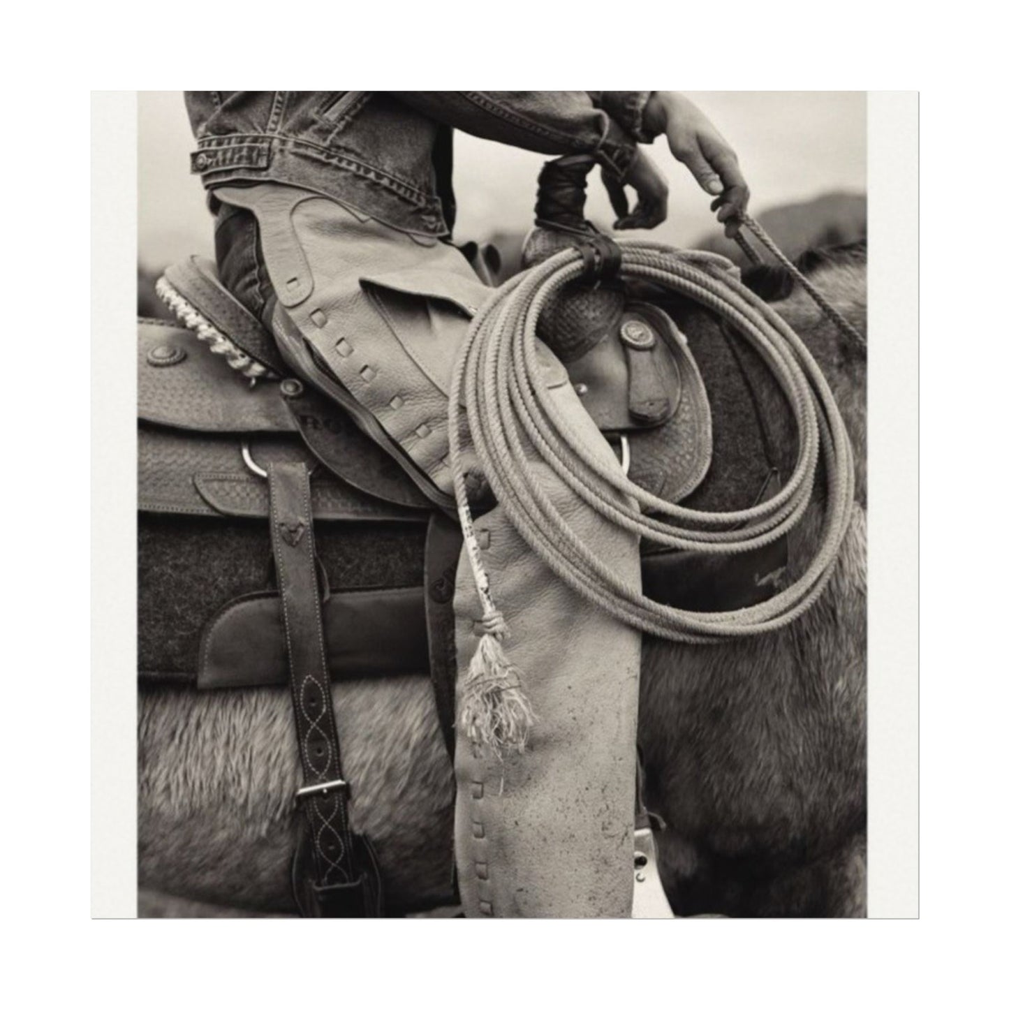 Back In The Saddle – Western Textured Watercolor Matte Posters