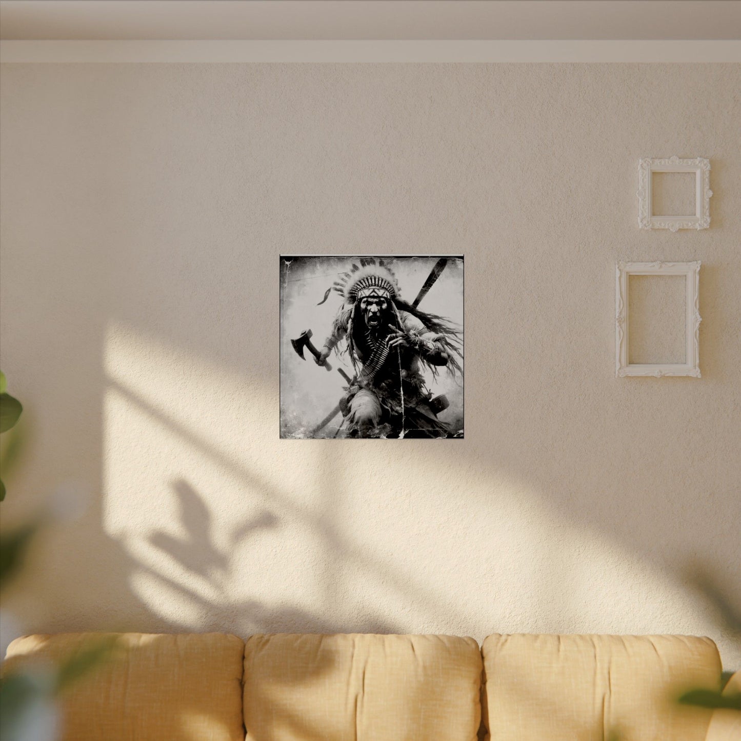 Warriors Charge – Western Textured Watercolor Matte Posters