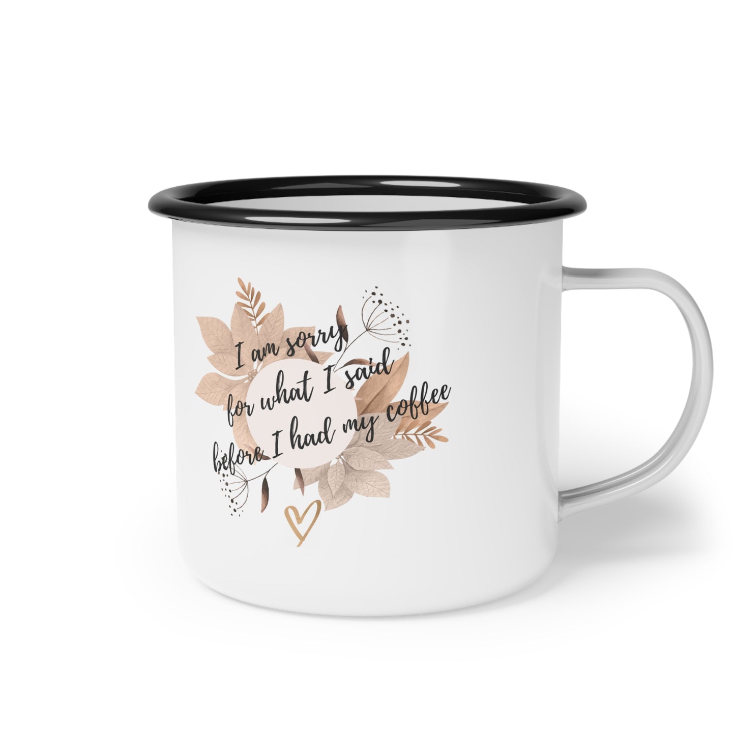 Rustic Enamel Camp Cup - Perfect for Coffee Lovers, Great Gift for Campers, Fun for Outdoor Adventures, Cute Kitchen Decor, Ideal for