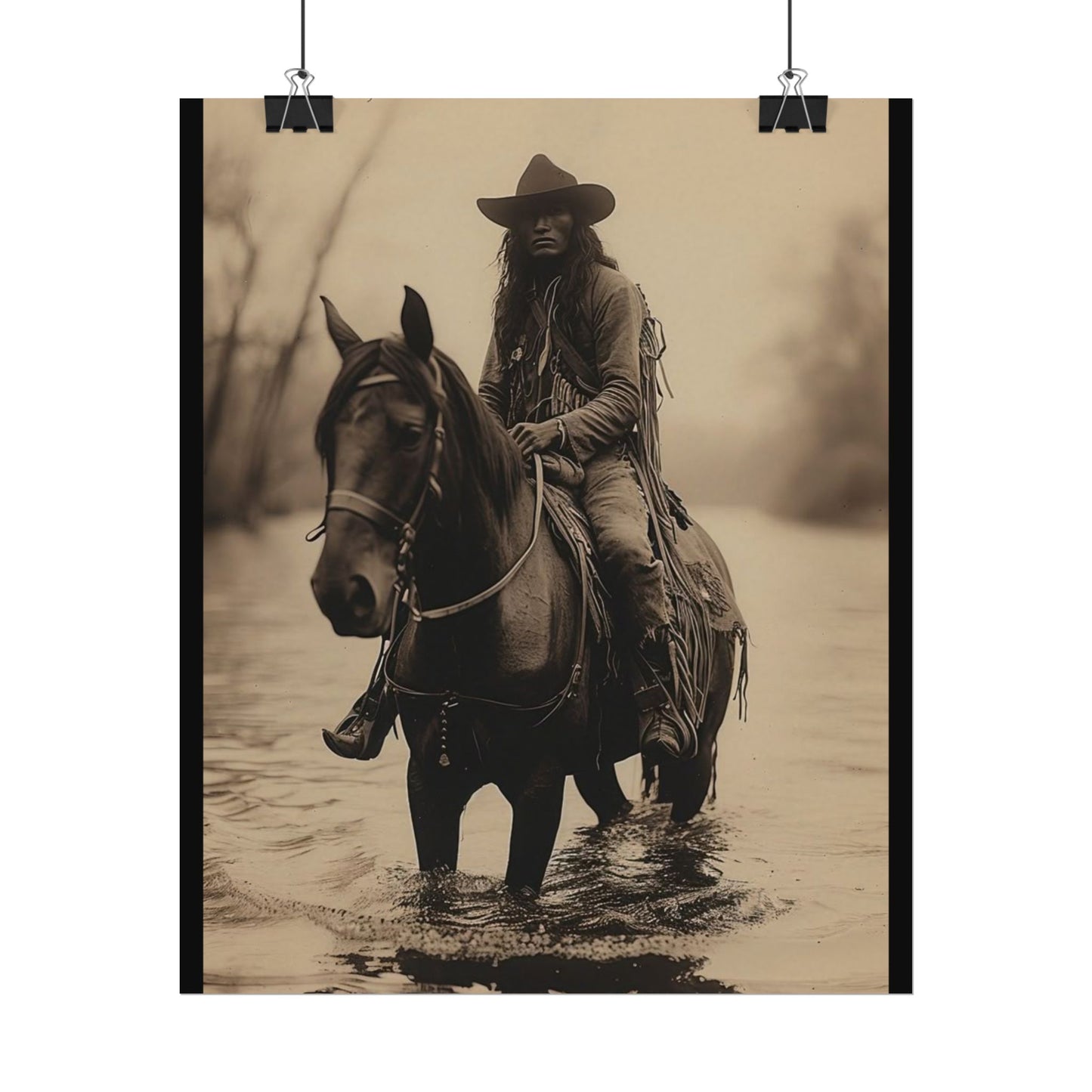 Ripples In Time – Western Textured Watercolor Matte Posters