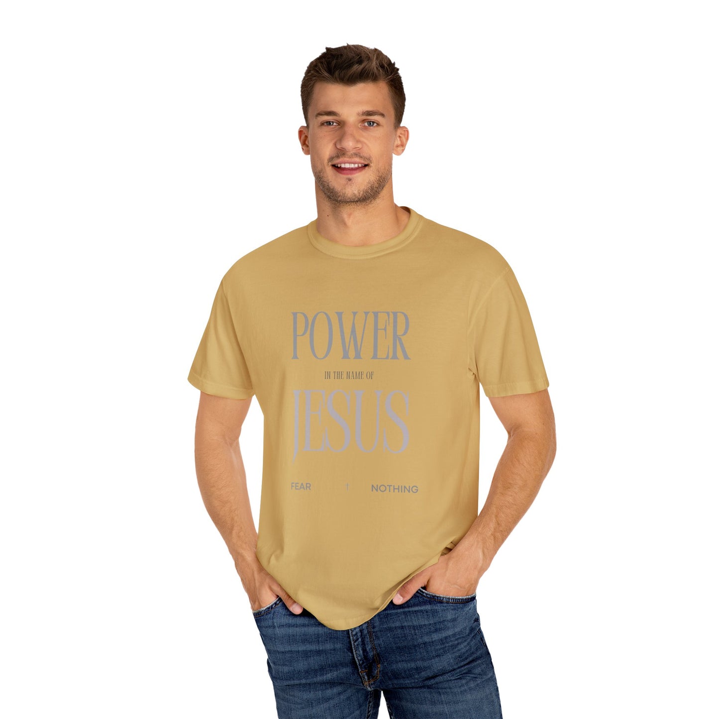 Faith-Inspired Jesus Unisex T-shirt, Power in the Name of Jesus Tee, Christian Apparel, Inspirational Gift, Religious T-shirt