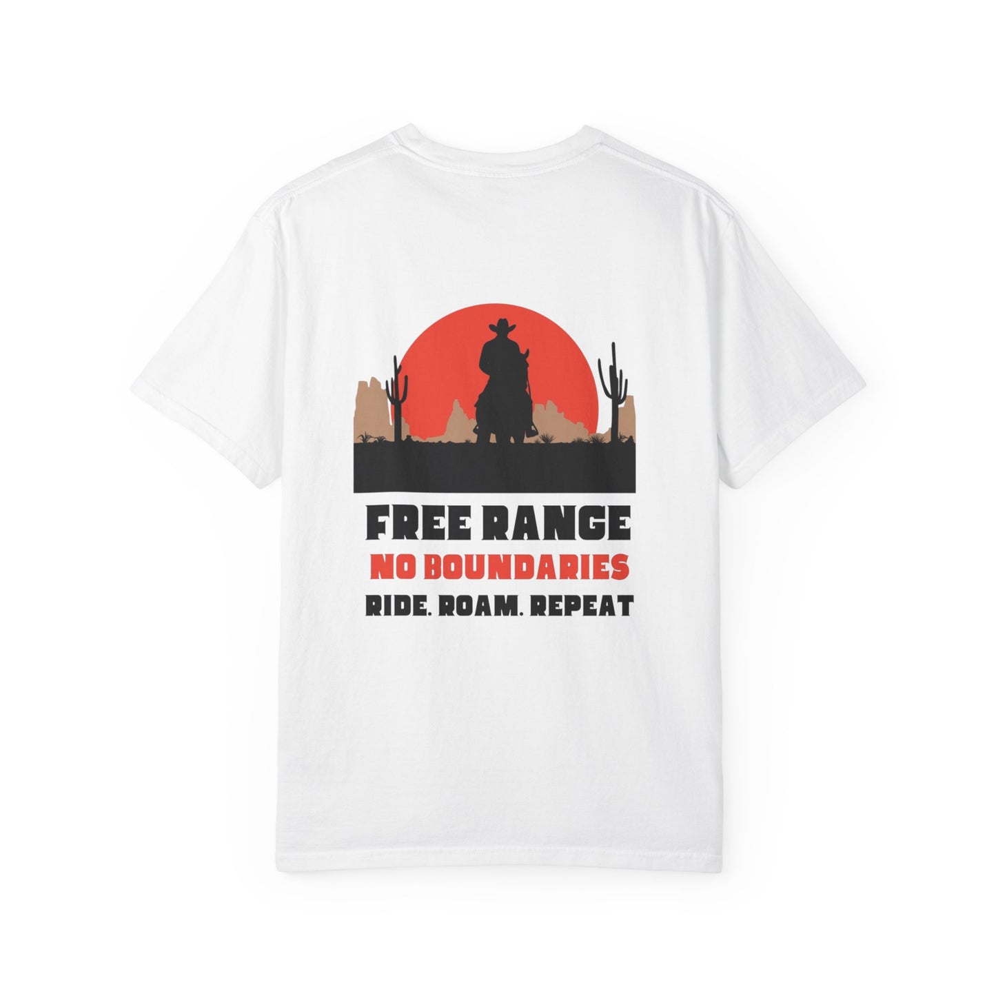 Free Range Rancher Mountain T-Shirt - Western Gift, Nature Lover Tee, Unisex Cotton Shirt