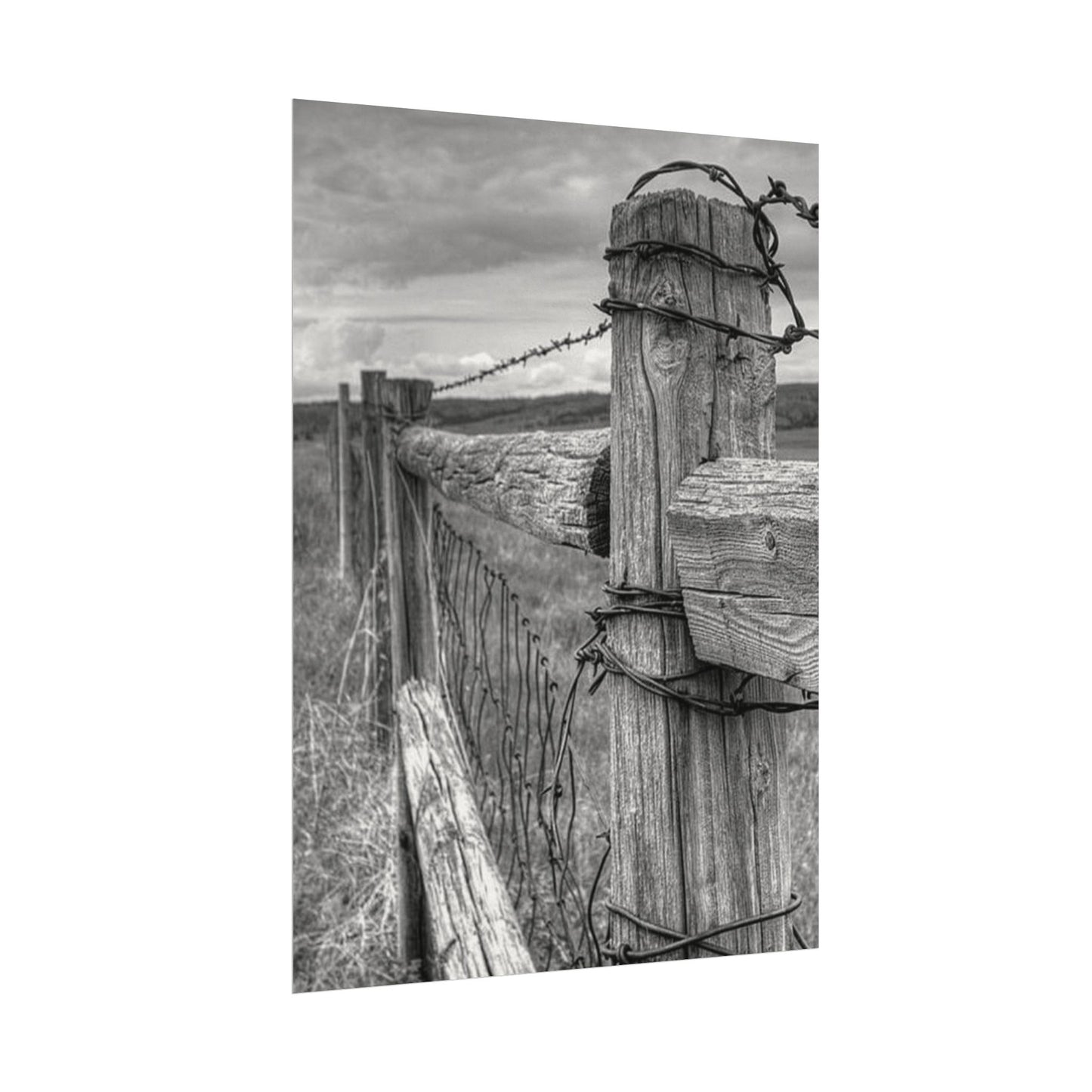 What Lies Between Frontiers– Western Textured Watercolor Matte Posters