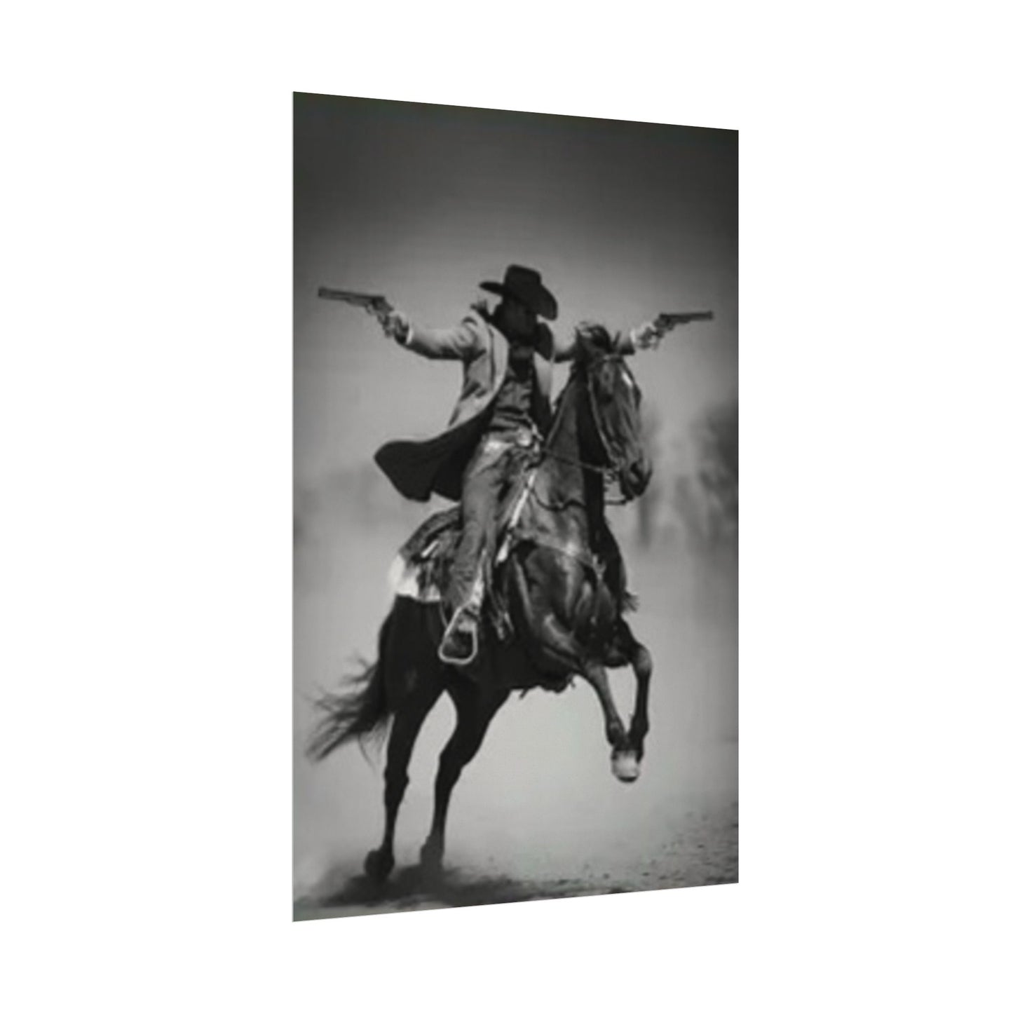 Smoke & Spurs – Western Textured Watercolor Matte Posters