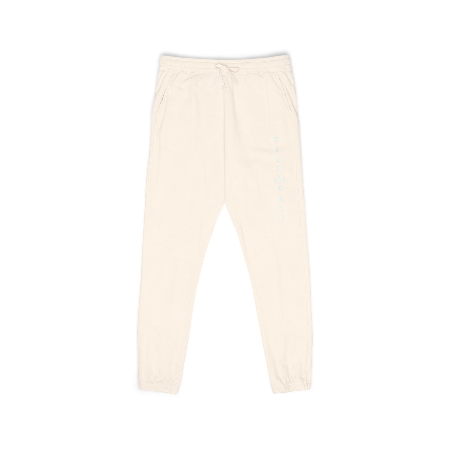 Deep Drift Embroidered Fleece Sweatpants | Cozy Loungewear, Gifts for Everyone, Comfortable Joggers, Relaxed Fit Sweatpants, God is Love, Unisex Fashion