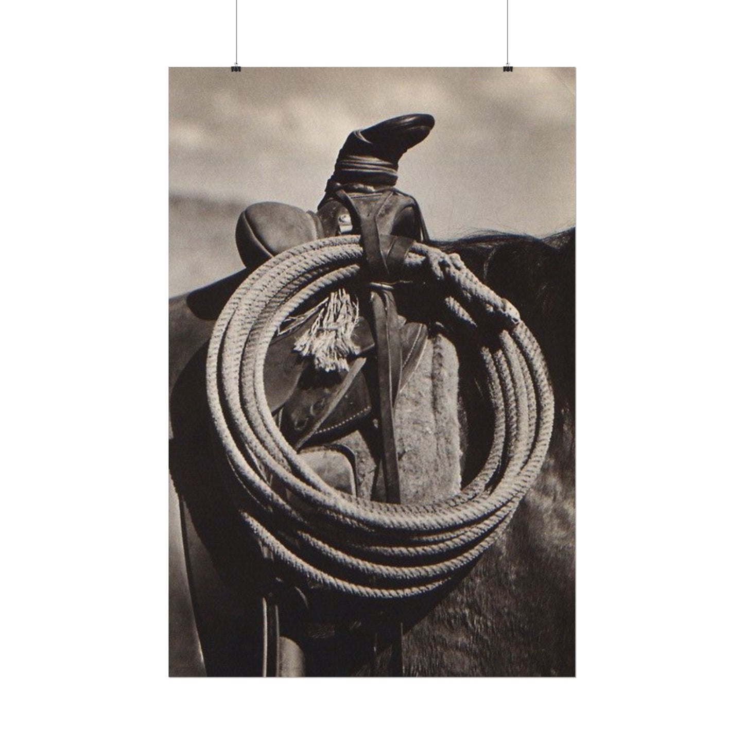 Rope & Leather – Western Textured Watercolor Matte Posters