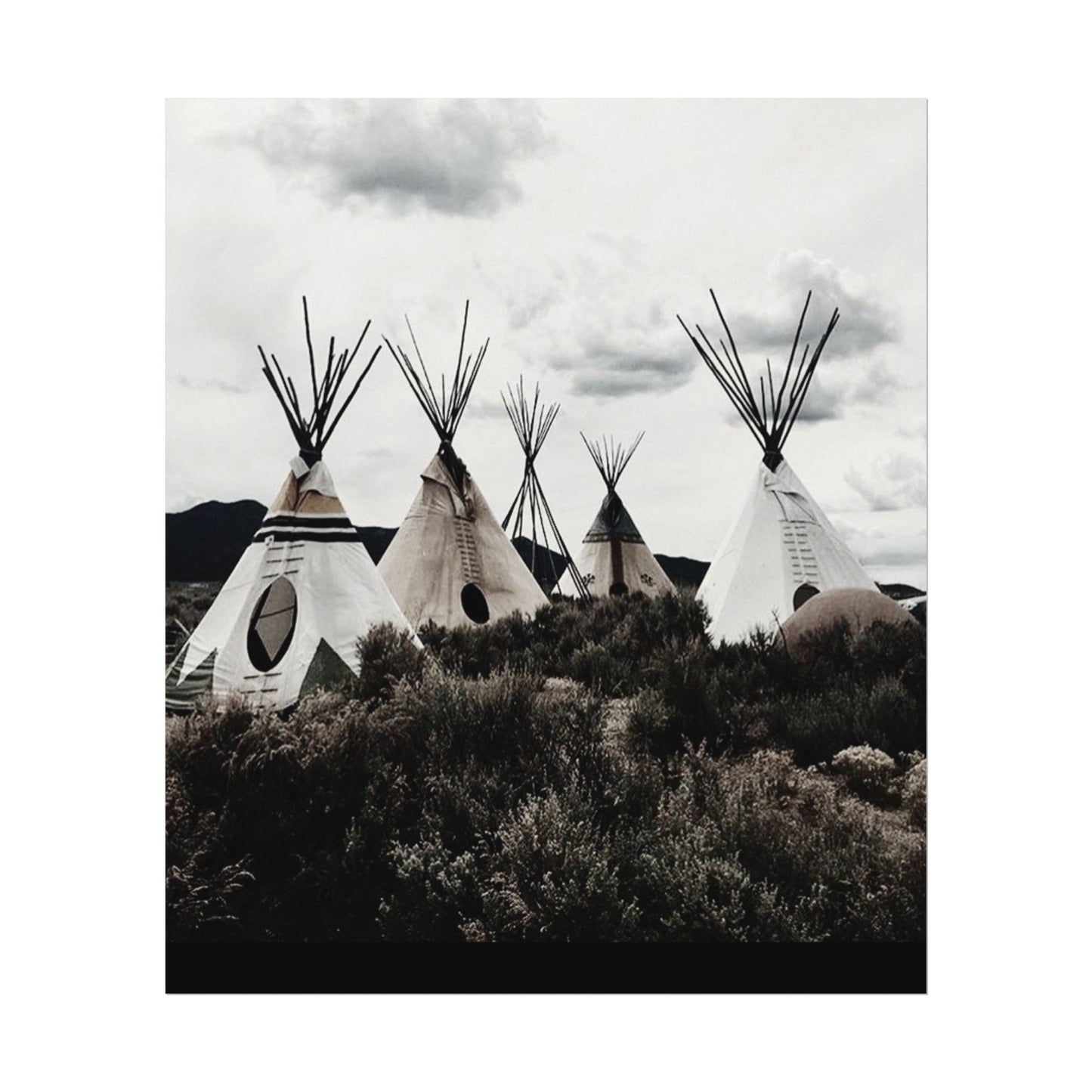 Echos Of The Plains– Western Textured Watercolor Matte Posters