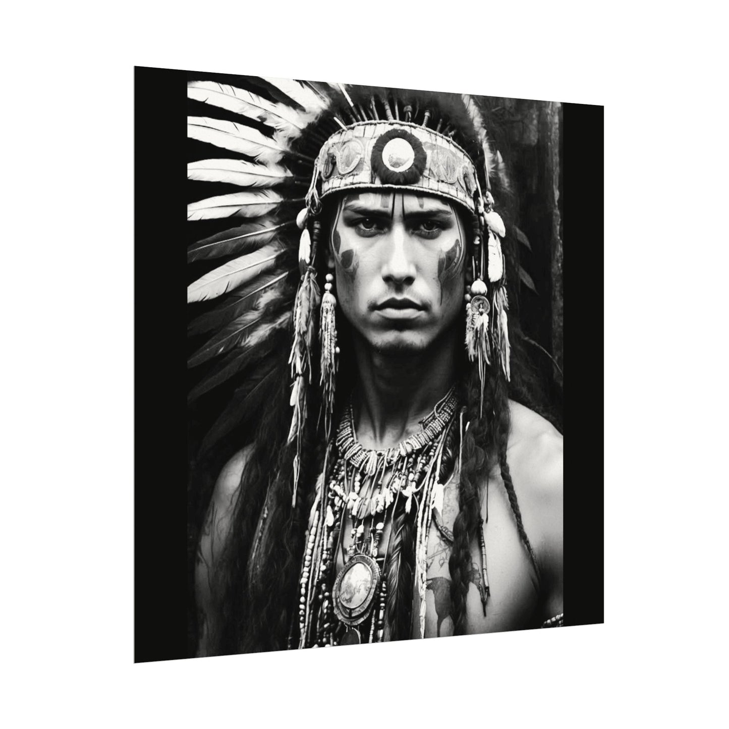 Strength In Stillness– Western Textured Watercolor Matte Posters