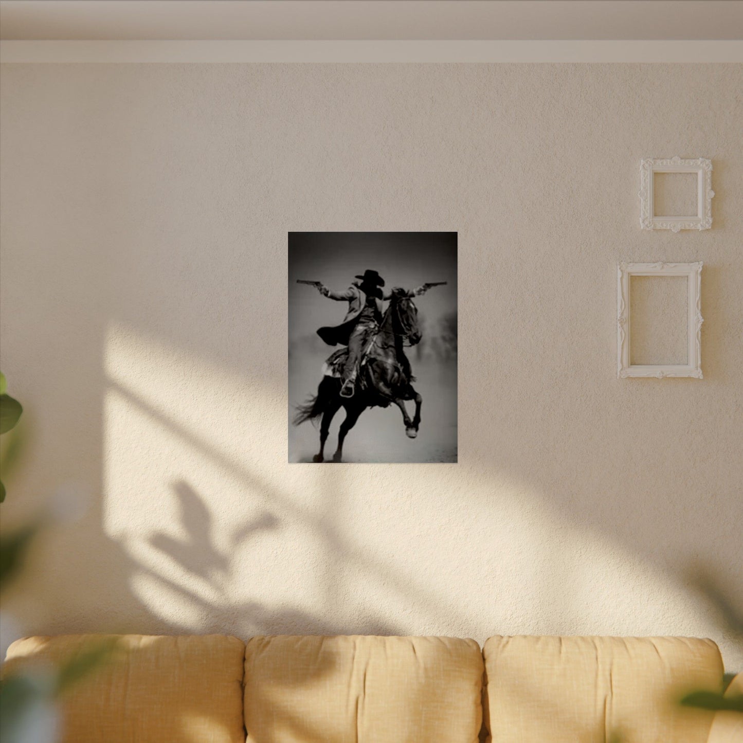 Smoke & Spurs – Western Textured Watercolor Matte Posters