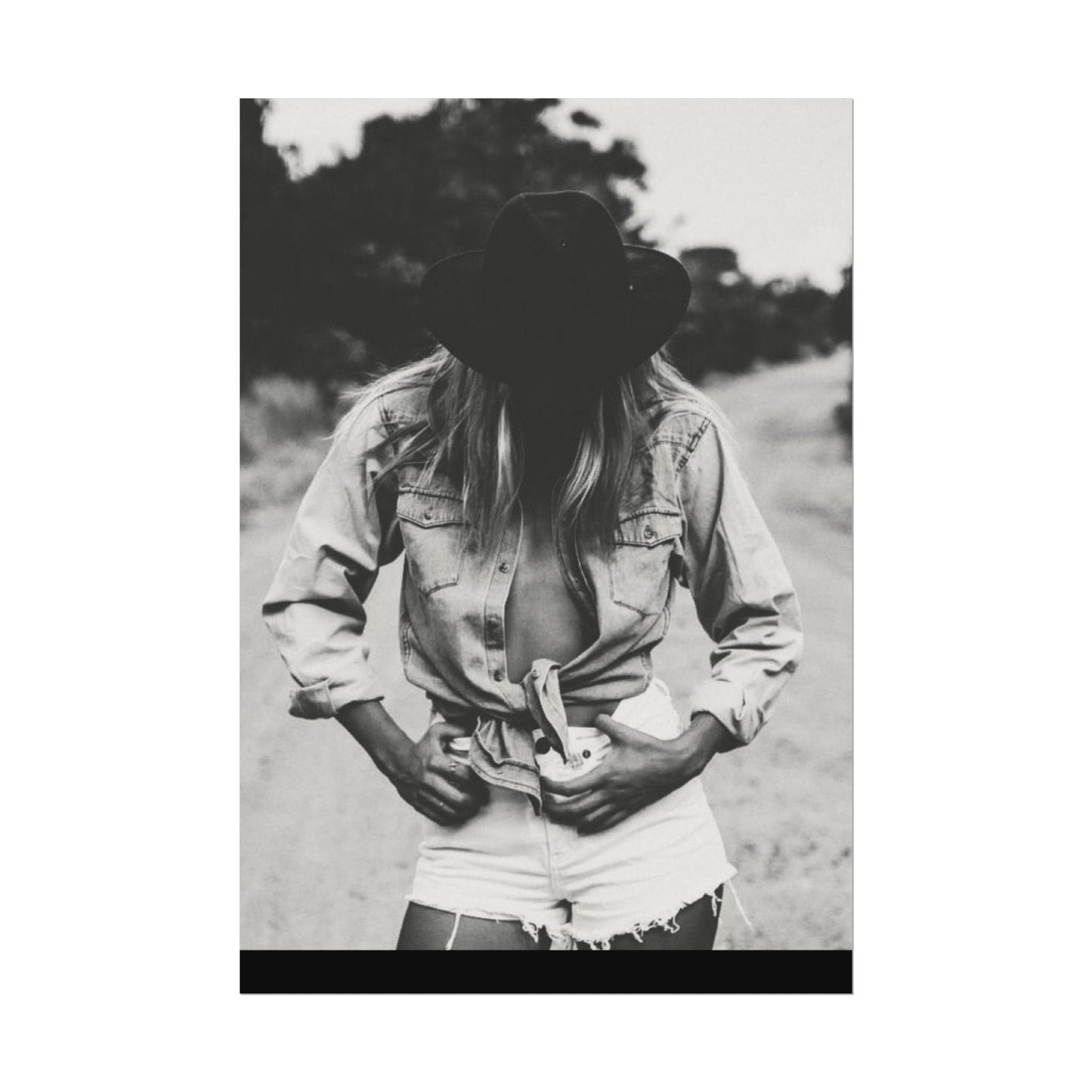 Denim Dreamer– Western Textured Watercolor Matte Posters