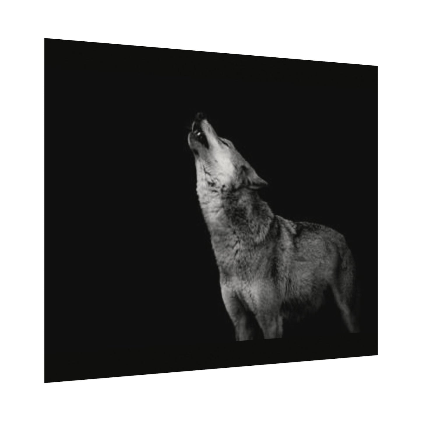 Howling At The Moon– Western Textured Watercolor Matte Posters