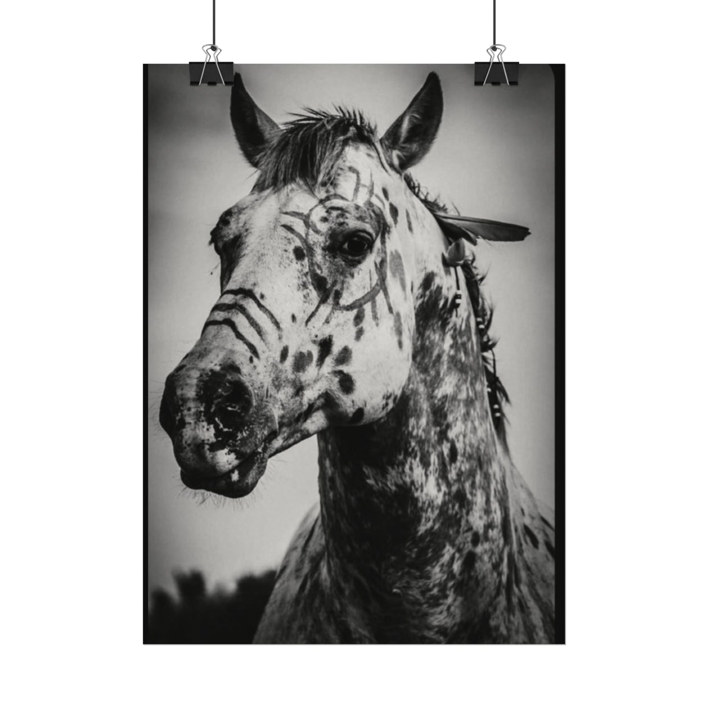 Pale Rider – Western Textured Watercolor Matte Posters