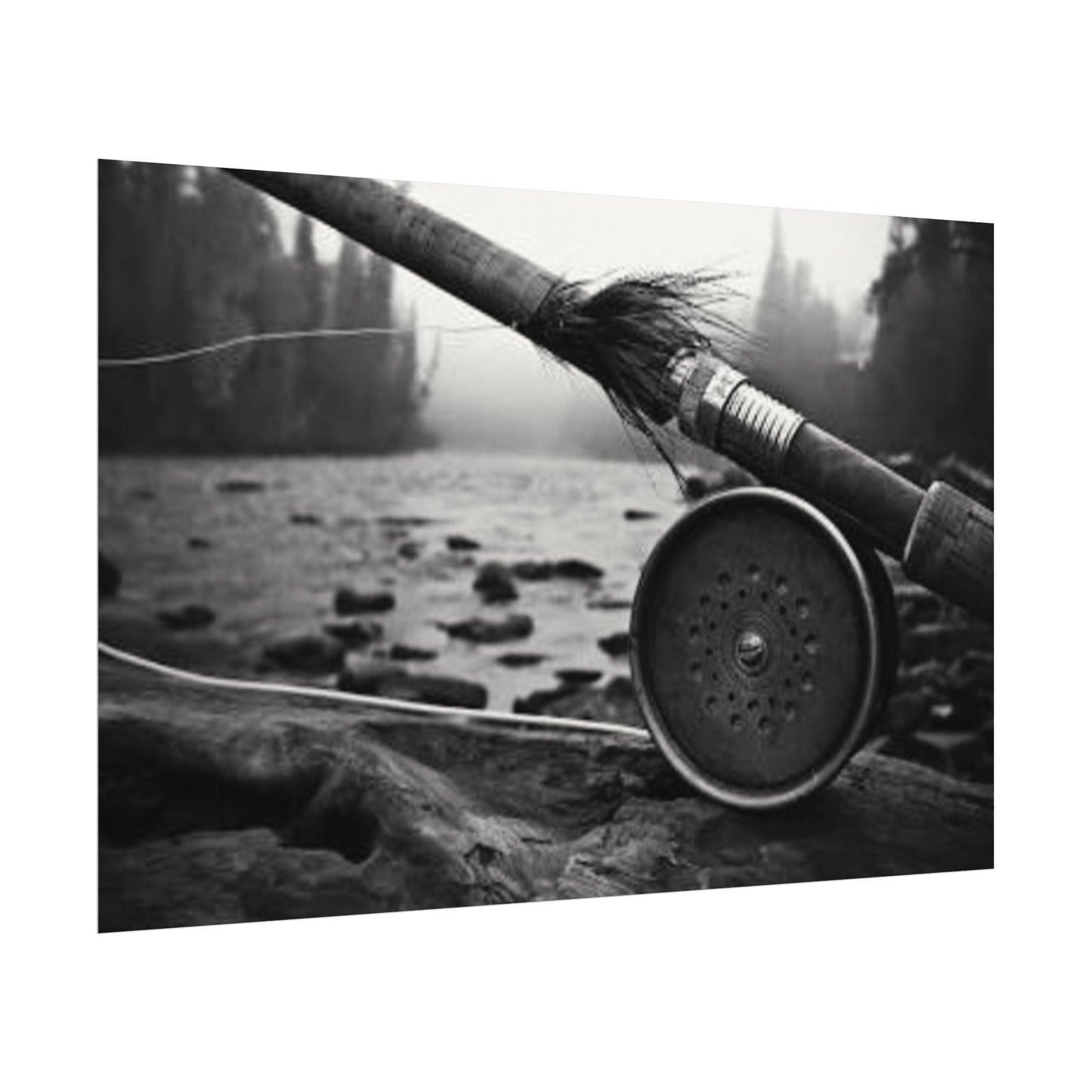 A River Runs Through It– Western Textured Watercolor Matte Posters