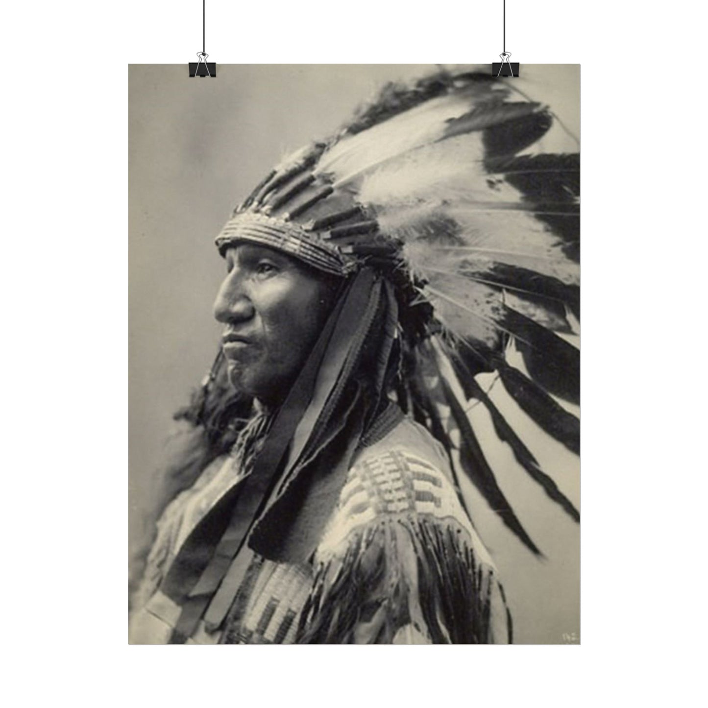 Black Rock Sioux – Western Textured Watercolor Matte Posters